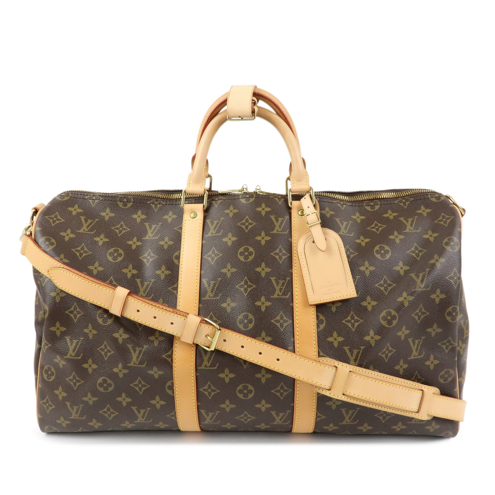 Louis Vuitton Monogram Keep All Bandouliere 50 Boston Bag M41416