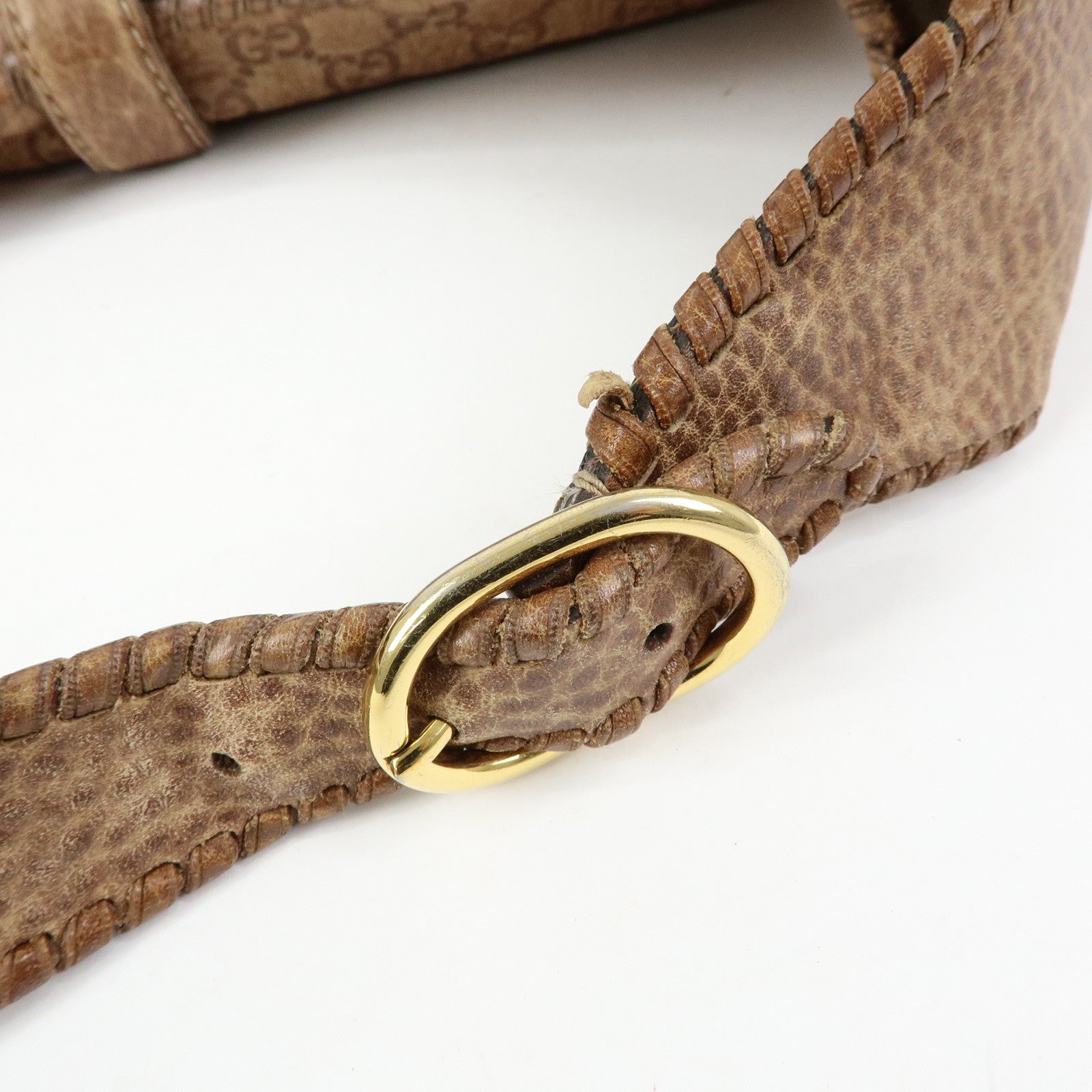 GUCCI Bamboo New Jackie Guccissima Leather Shoulder Bag 218491