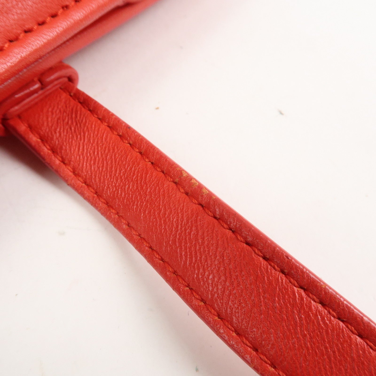 BOTTEGA VENETA Intrecciato Nappa Leather Hand Bag Red