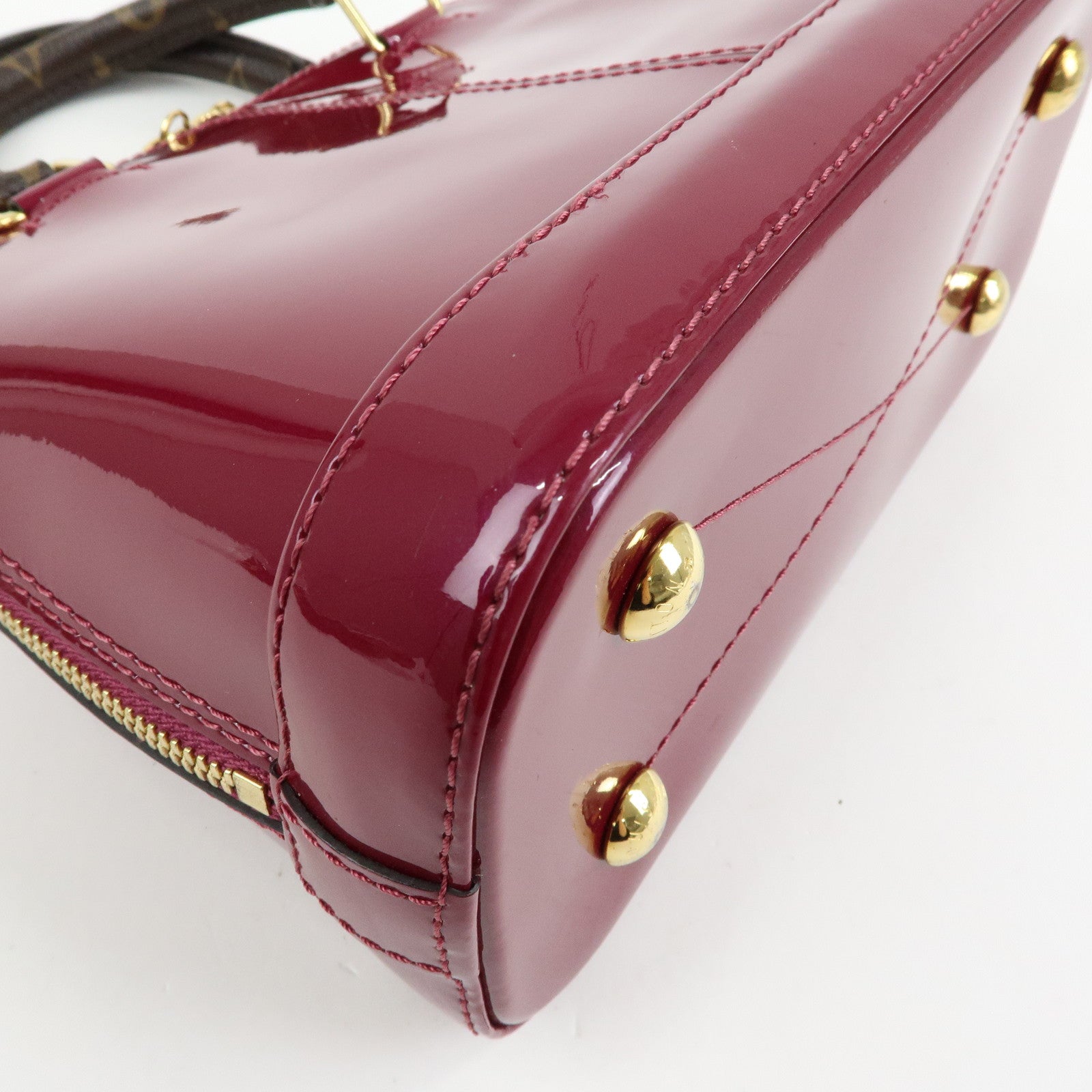 Louis Vuitton Monogram Vernis Alma BB 2Way Bag Magenta M54785