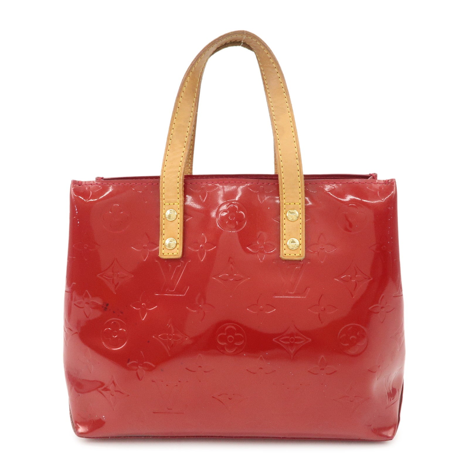 Louis Vuitton Monogram Vernis Lead PM Hand Bag Red M91990