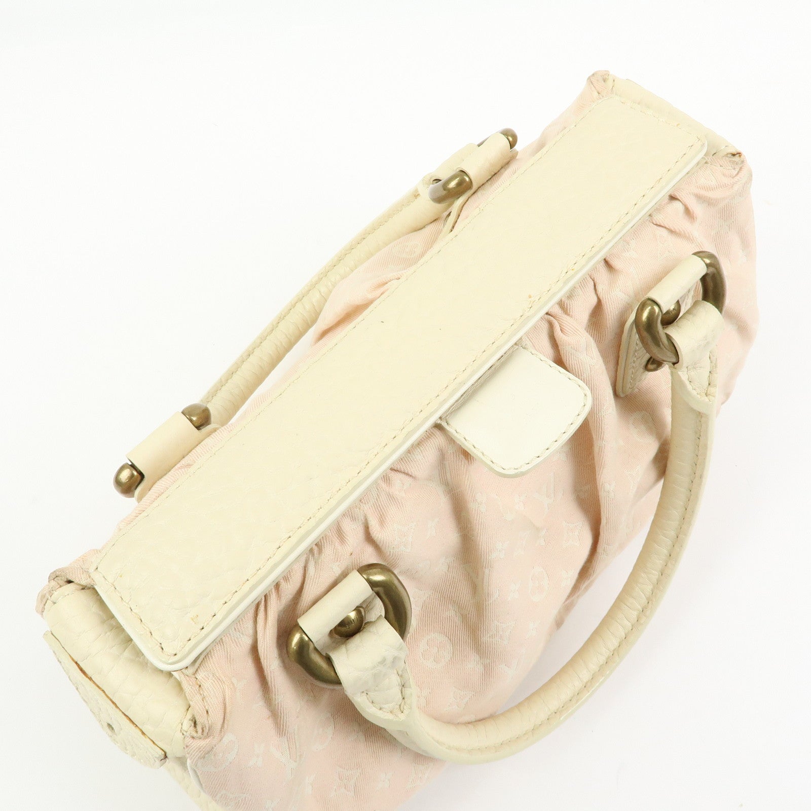 Louis Vuitton Monogram Mini Lin Trapes PM Hand Bag Rose M40062