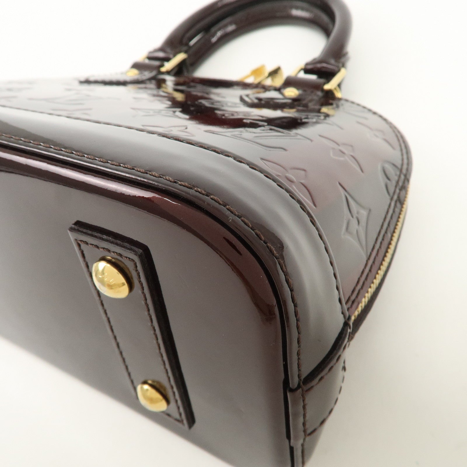 Louis Vuitton Monogram Vernis Leather Alma BB 2way Hand Bag M91700 Used