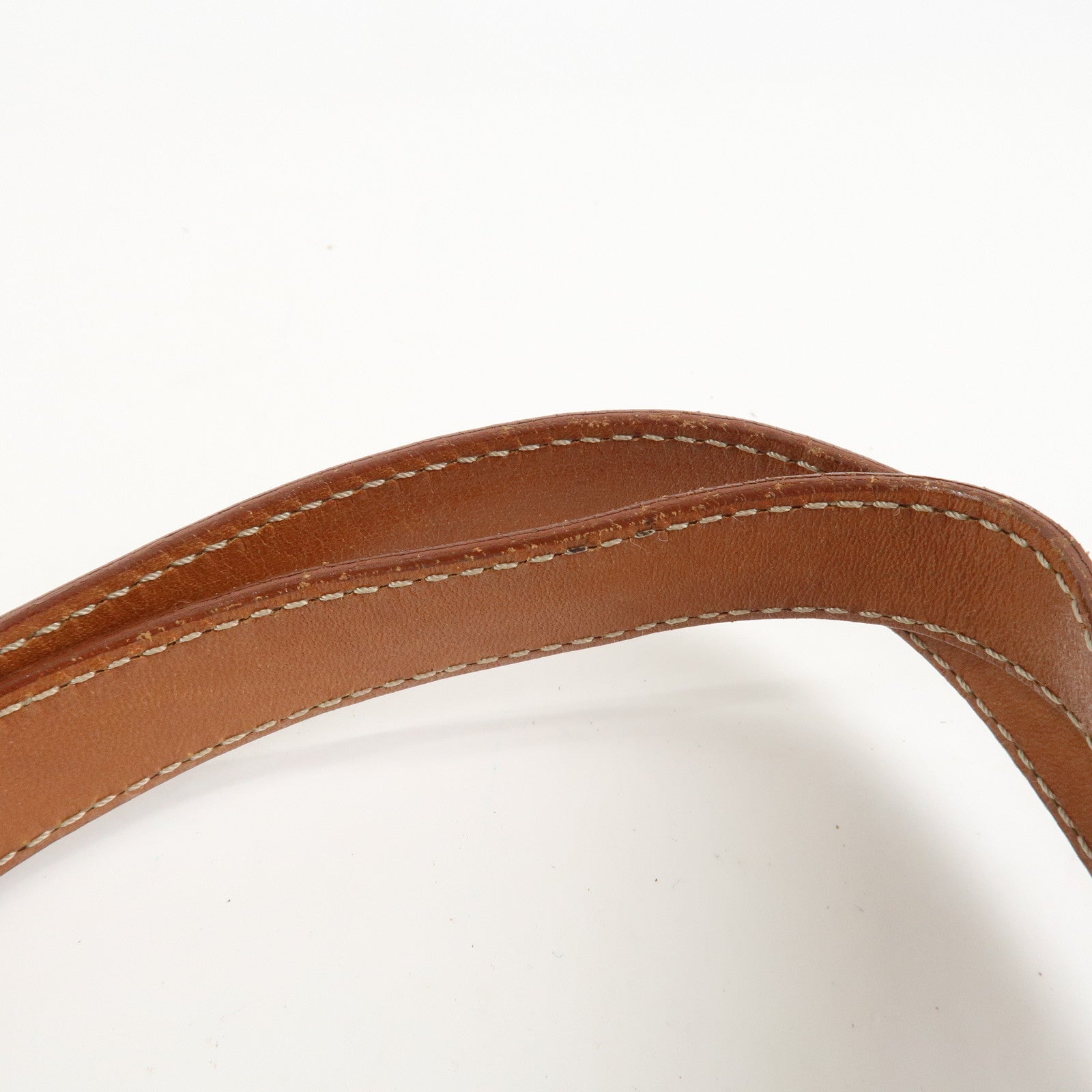 CELINE Macadam PVC Canvas Leather Tote Bag Hand Bag Brown