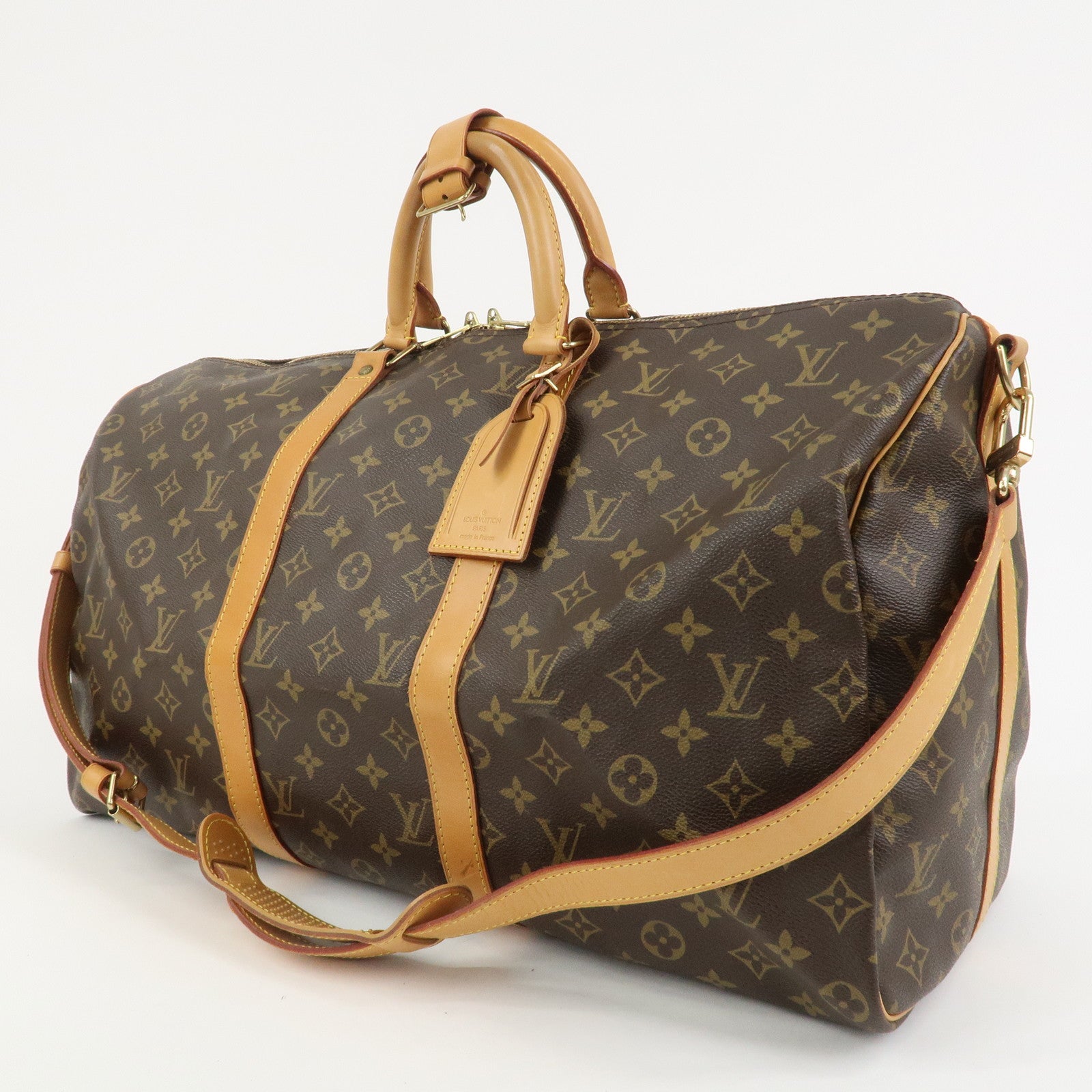 Louis Vuitton Monogram Keep All Bandouliere 50 Boston Bag M41416