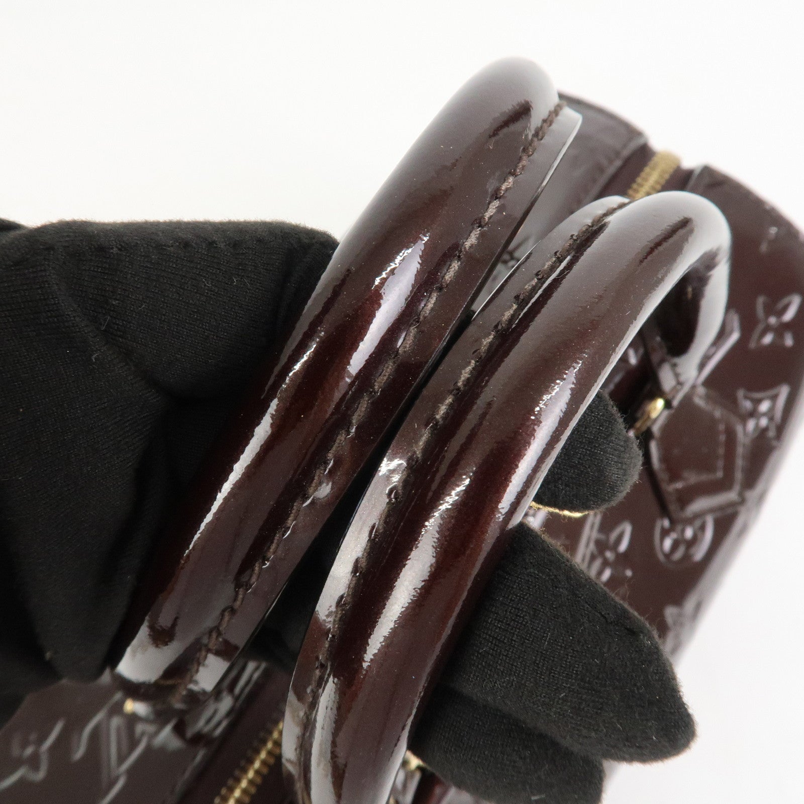 Louis Vuitton Monogram Vernis Montana Hand Bag Amarante M90057