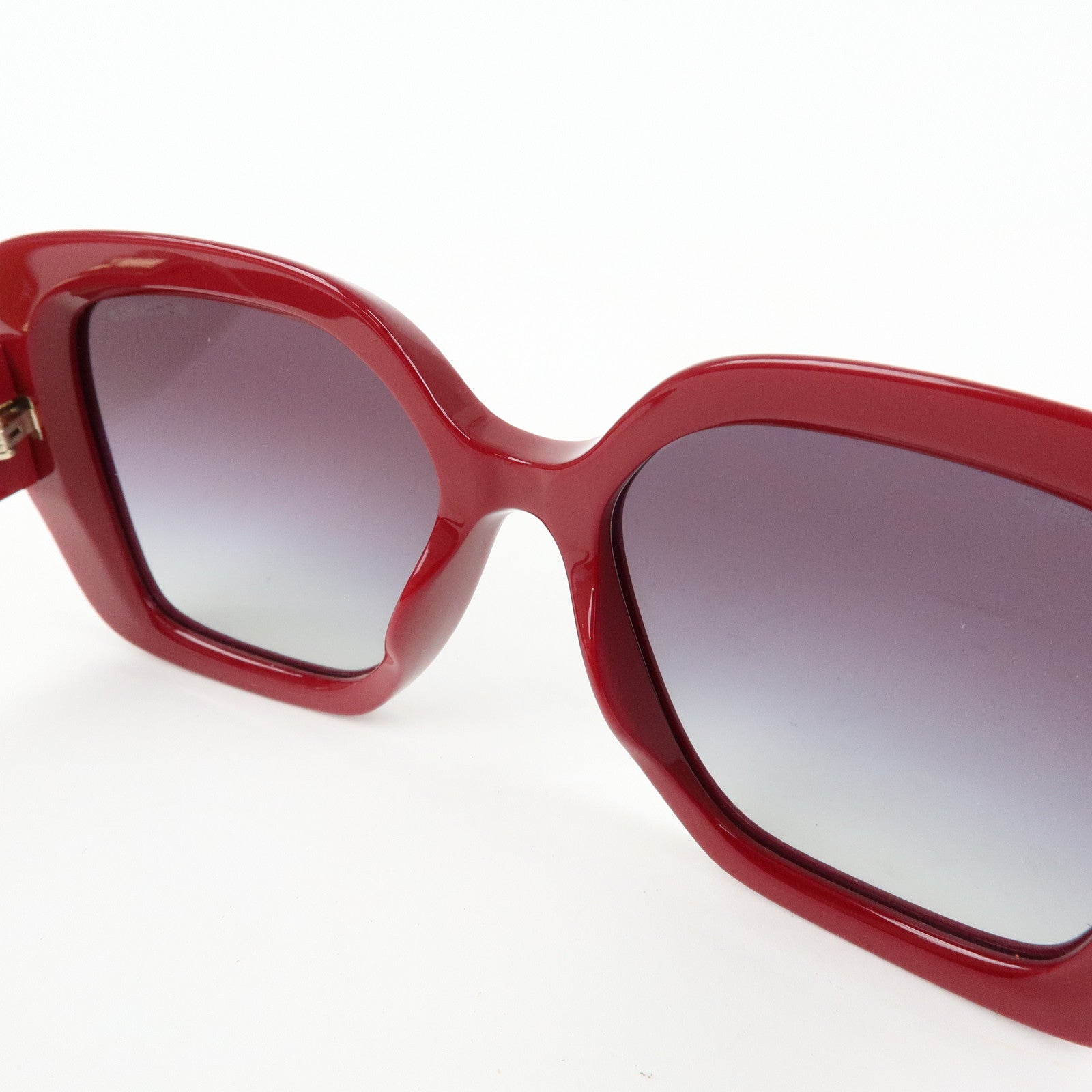 CHANEL COCO Mark Heart Plastic Sunglasses Red 5518-A 54□17 140 3N