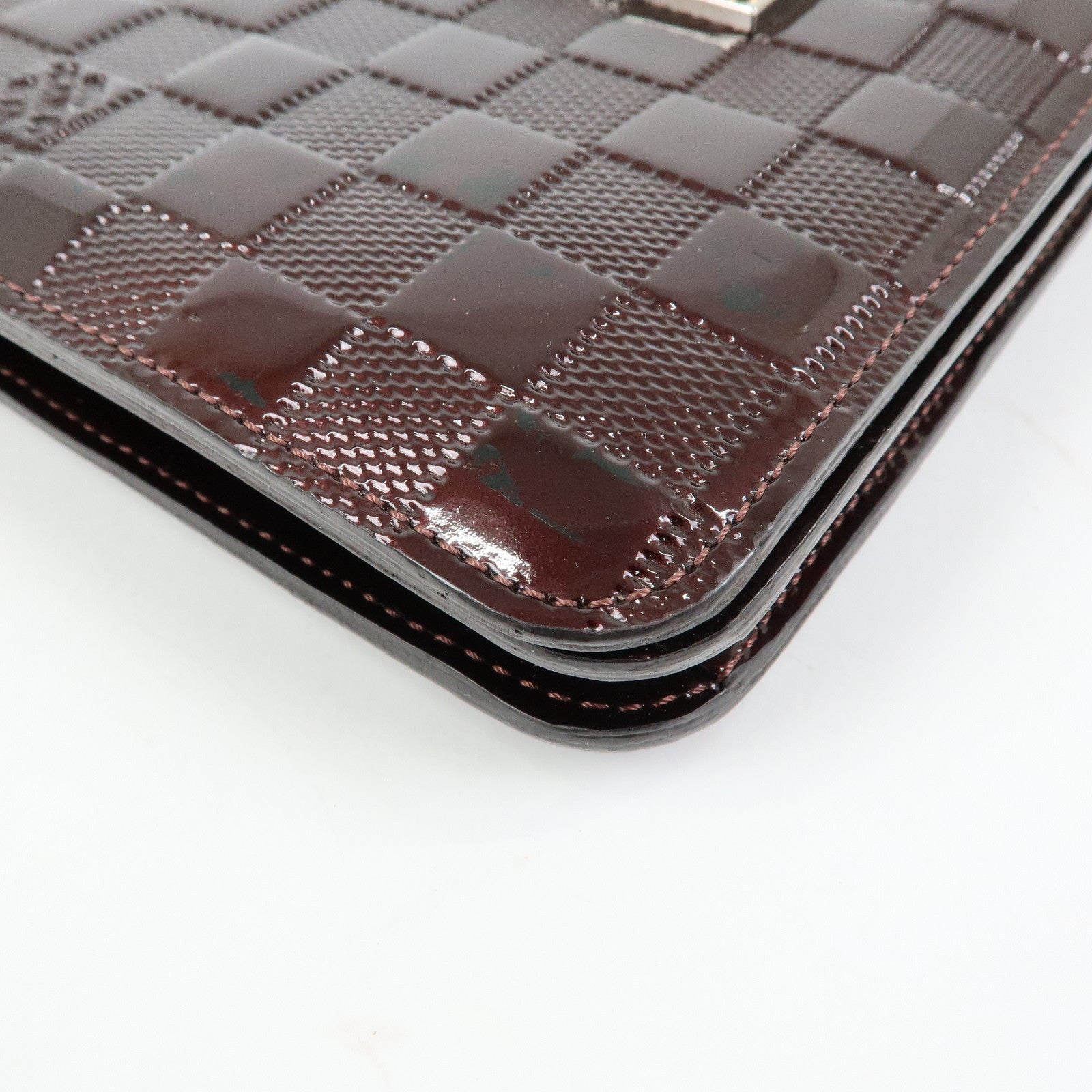 Louis Vuitton Damier Vernis Cabaret Shoulder Bag Bordeaux M92124