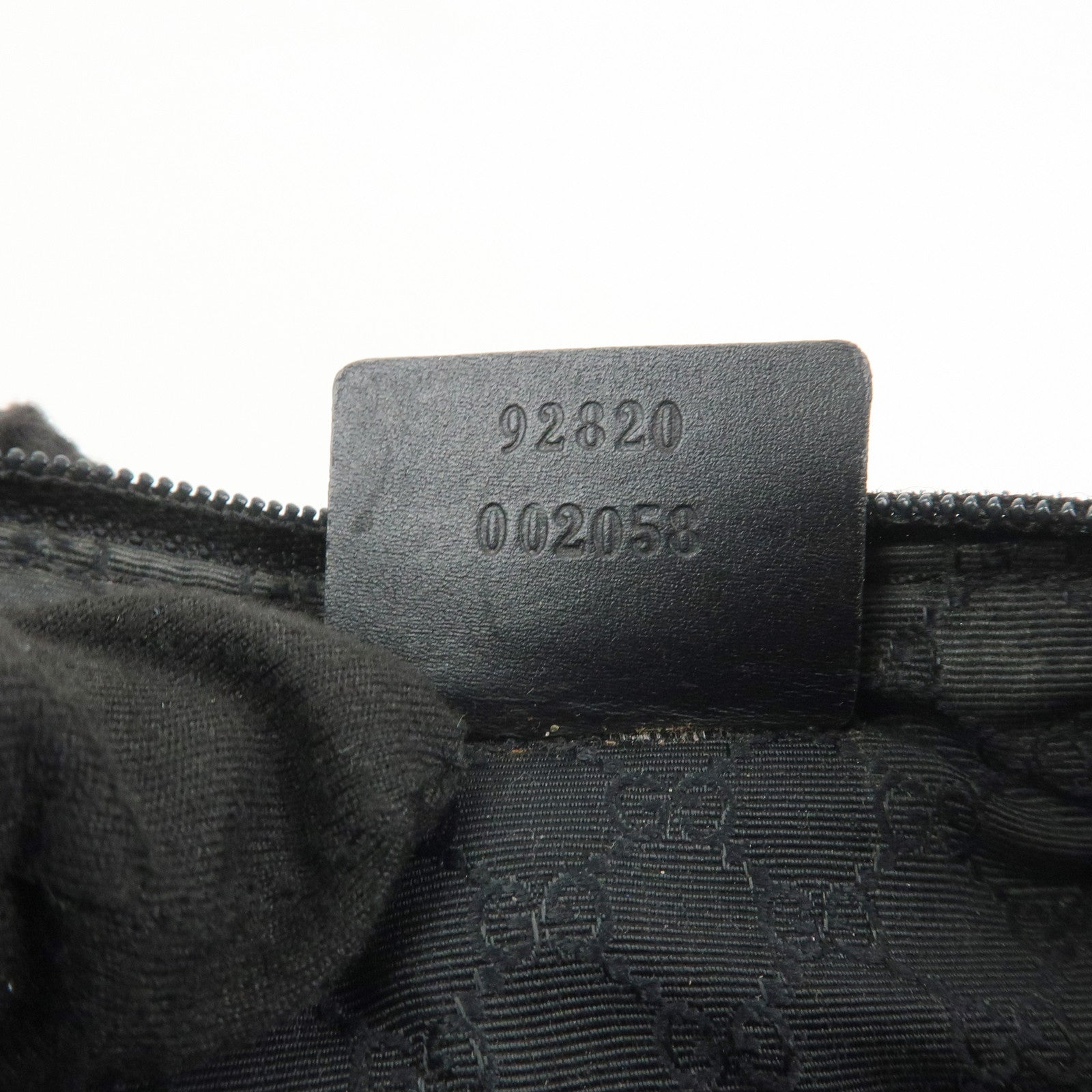 GUCCI Sherry Canvas Leather Accessory Pouch Hand Bag Navy 92820