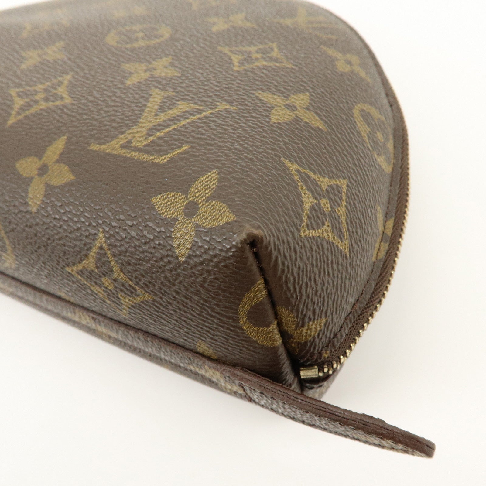 Louis Vuitton Monogram Trousse Demi Ronde Pouch Brown M47520