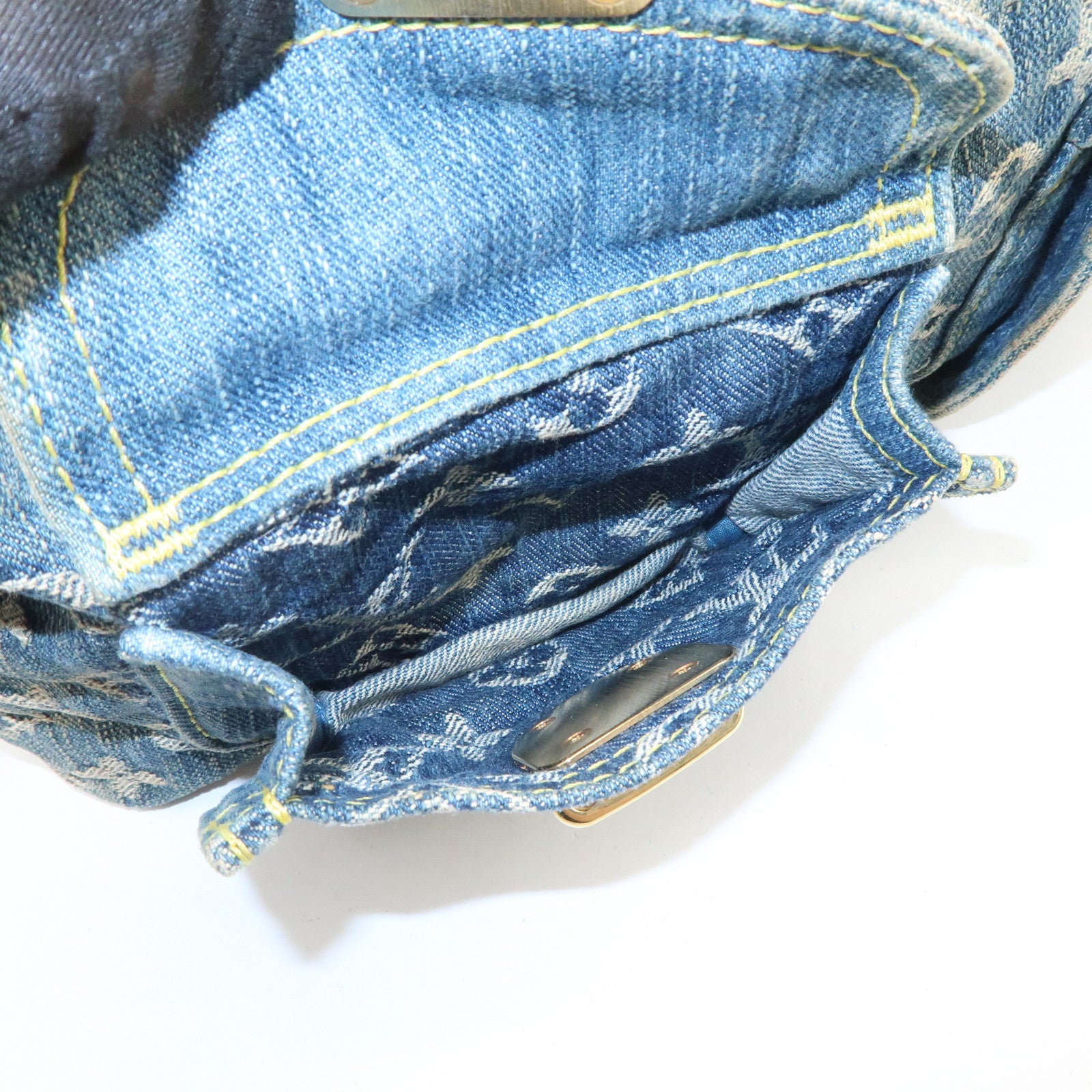 Louis Vuitton Monogram Denim Baggy GM Shoulder Bag Blue M95048