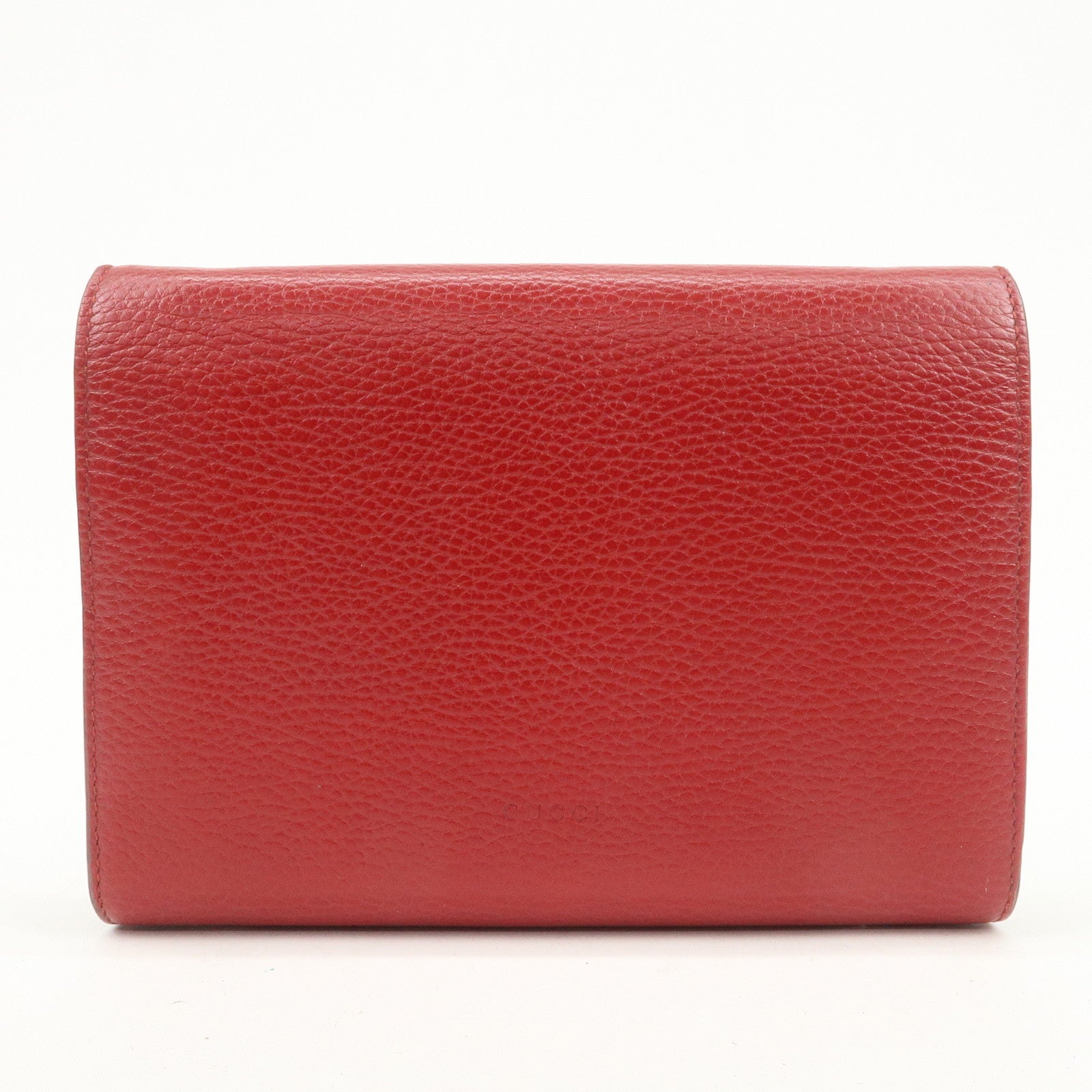 GUCCI Dionysus Leather Chain Shoulder Bag Red 401231