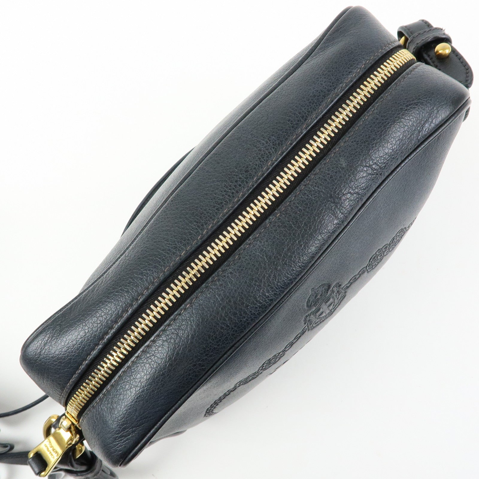 PRADA Triangle Logo Calf Leather Shoulder Bag Crossbody Bag 1BH089