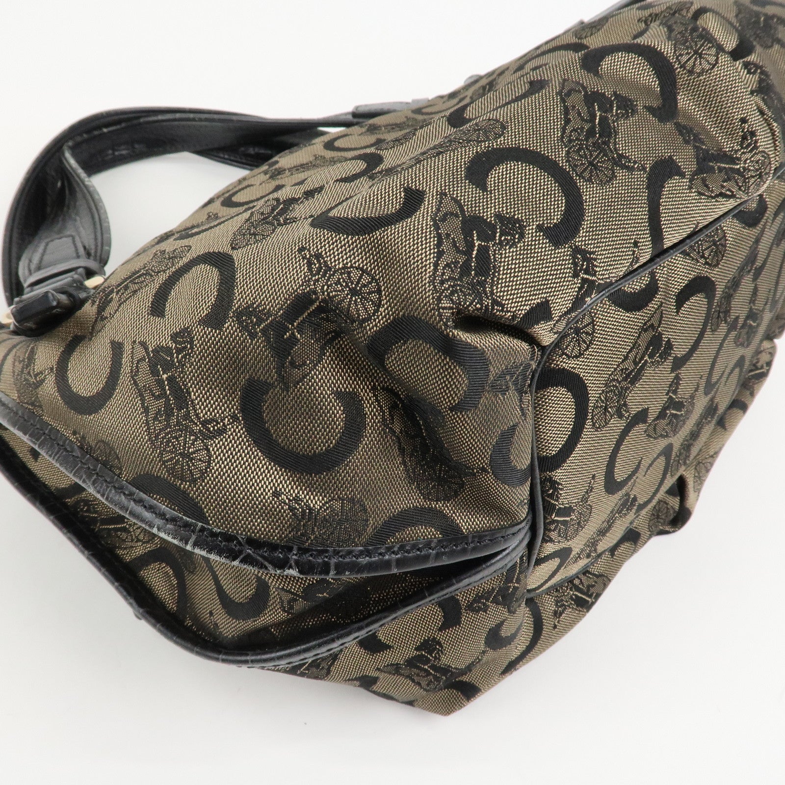 CELINE Bitter Sweet C Macadam Hand Bag Shoulder Bag Brown