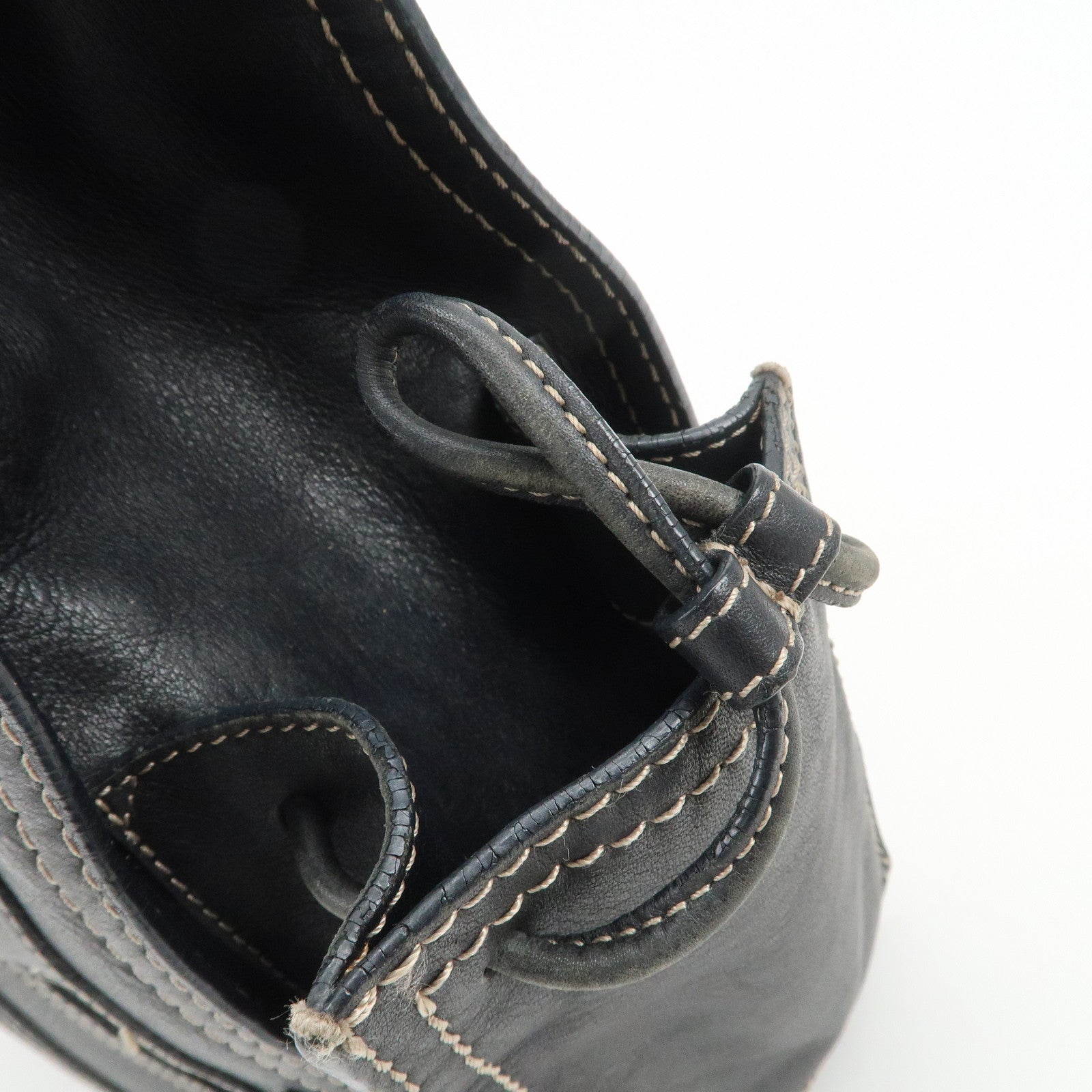 LOEWE Anagram Calf Leather Tote Bag Shoulder Bag Black