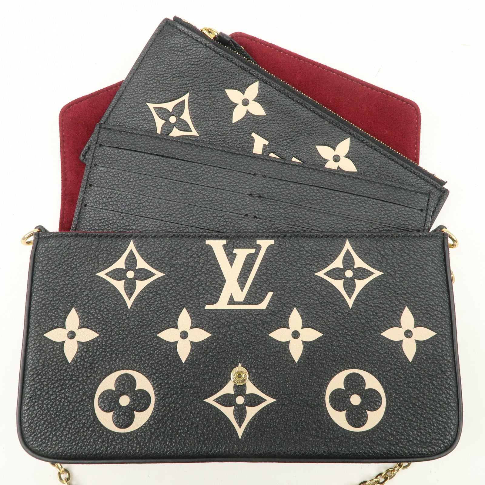 Louis Vuitton Monogram Empreinte Pochette Félicie Black M82479 Used