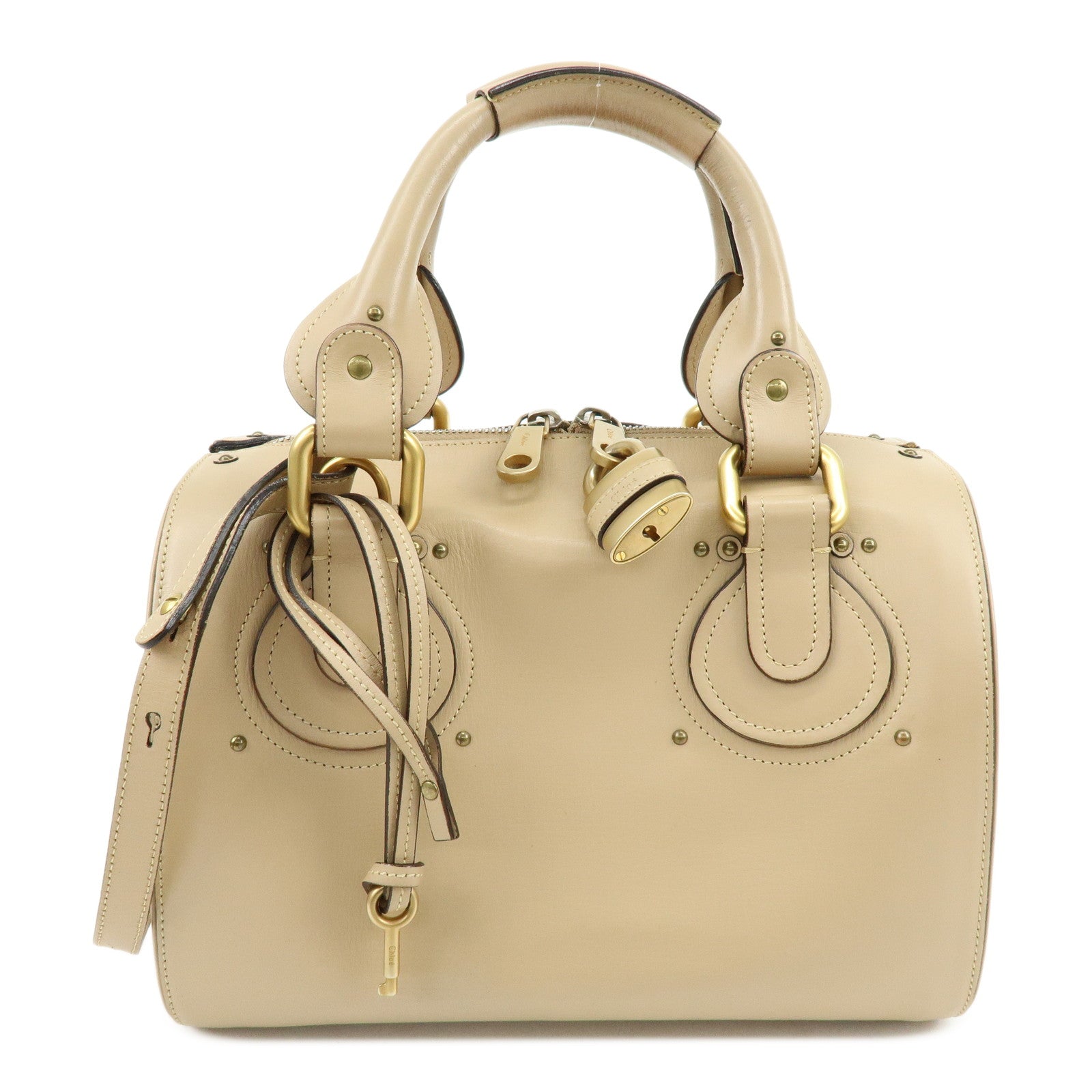 Chloe Paddington Leather 2Way Bag Shoulder Bag Shoulder Bag Beige