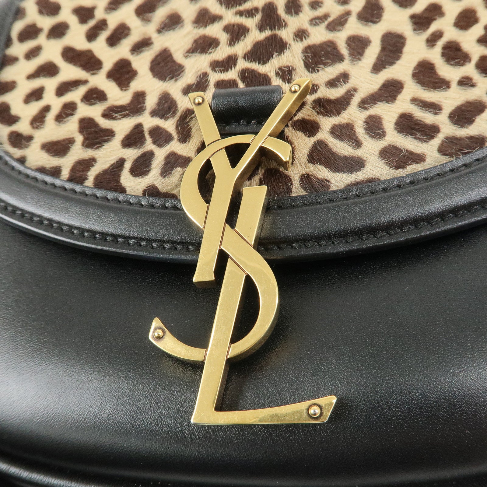 SAINT LAURENT PARIS Cassandre KaiaSmall Leopard Shoulder Bag 619740