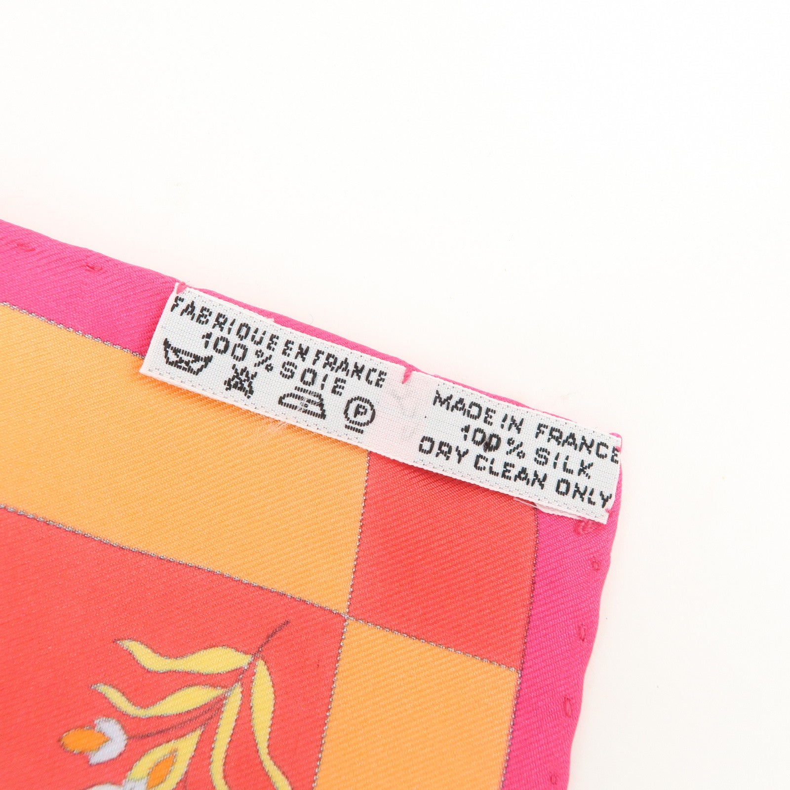 HERMES Carre 90 Silk 100% Scarf Fantaisies Indiennes Pink Red