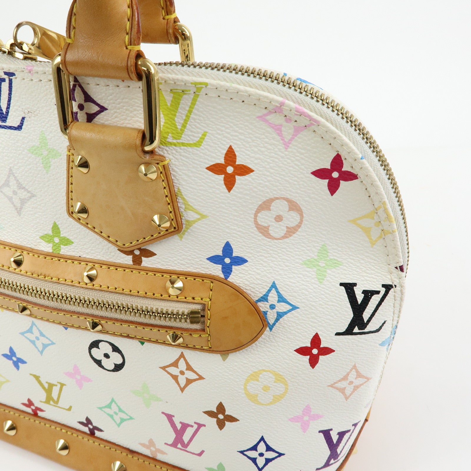 Louis Vuitton Monogram Multicolor Alma PM Hand Bag Blanc M92647