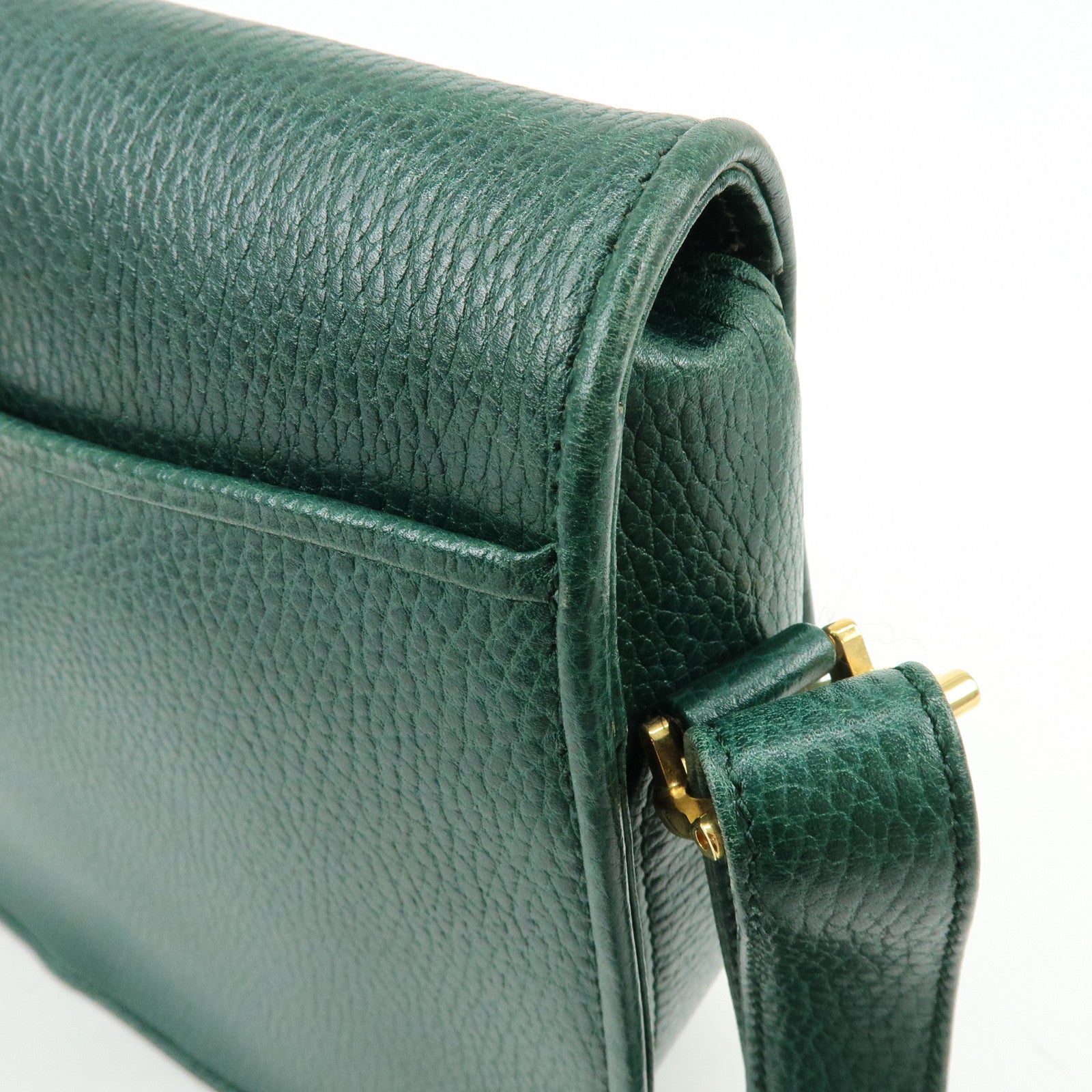 Cartier Must de Cartier Leather Flap Shoulder Bag Green