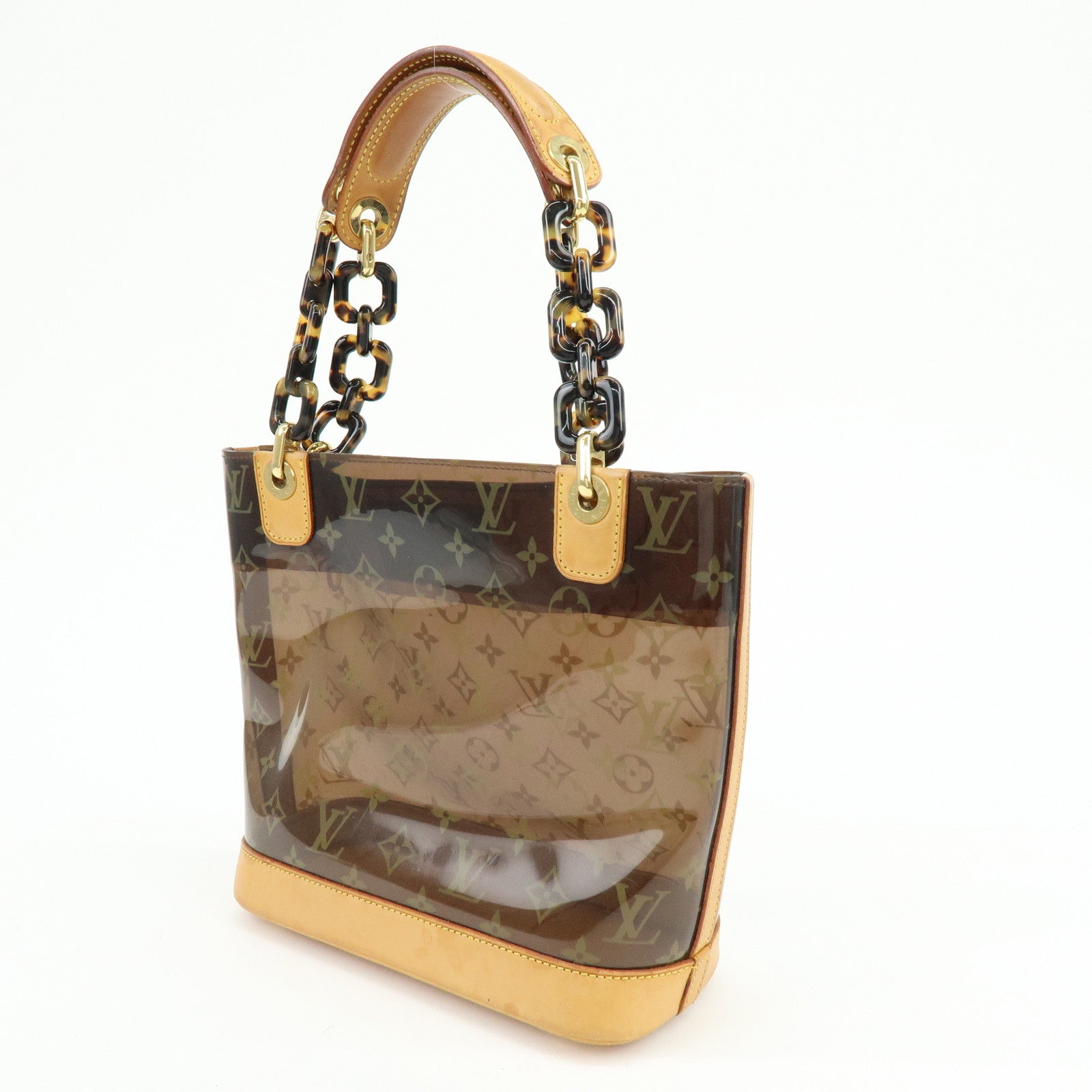 Louis Vuitton Monogram Cabas Ambre PM Tote Bag Clear Brown M92502