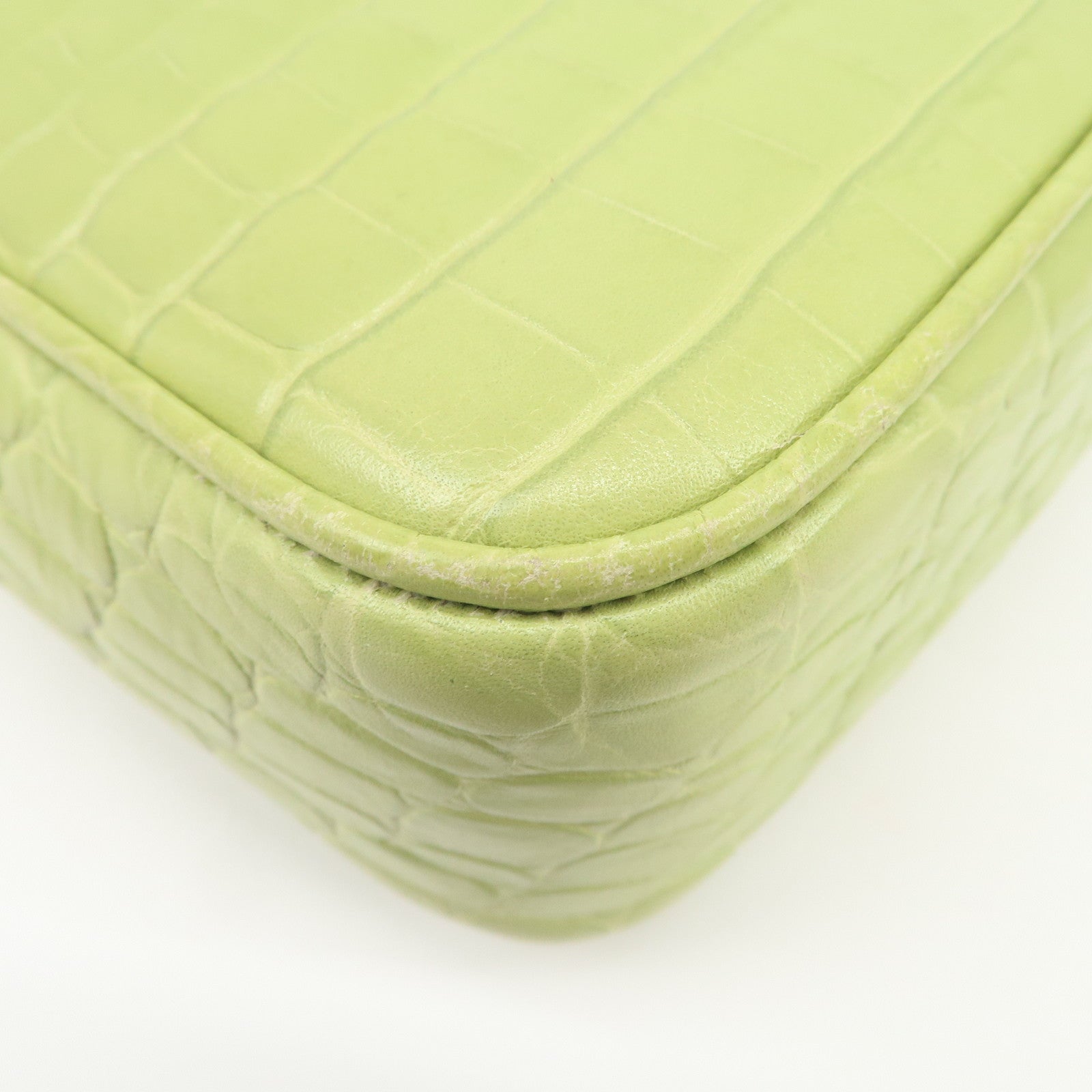 Ferragamo Gancini Embossed Leather Shoulder Bag Light Green