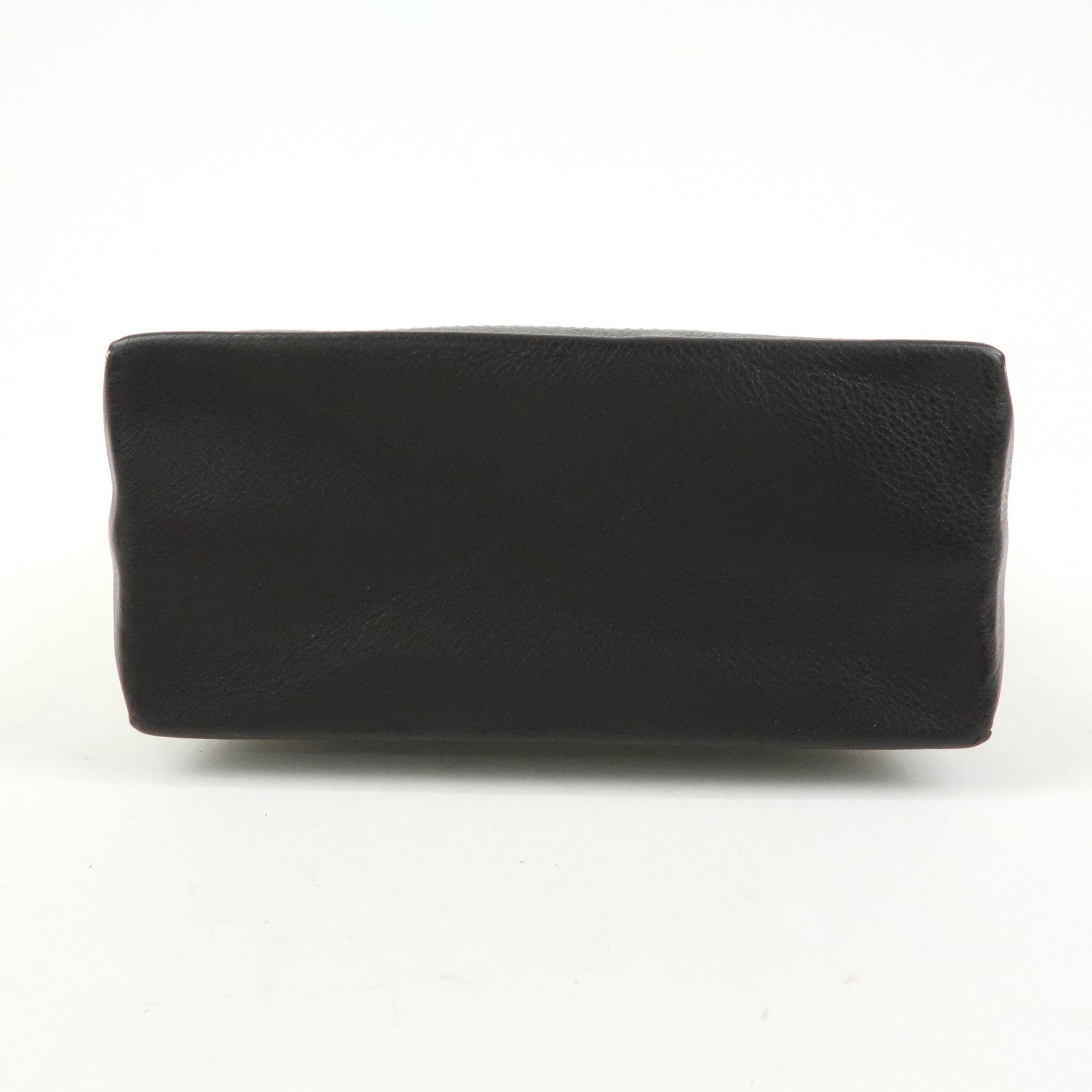 CELINE Macadam PVC Coated Canvas Leather Tote Bag White Dark Brown