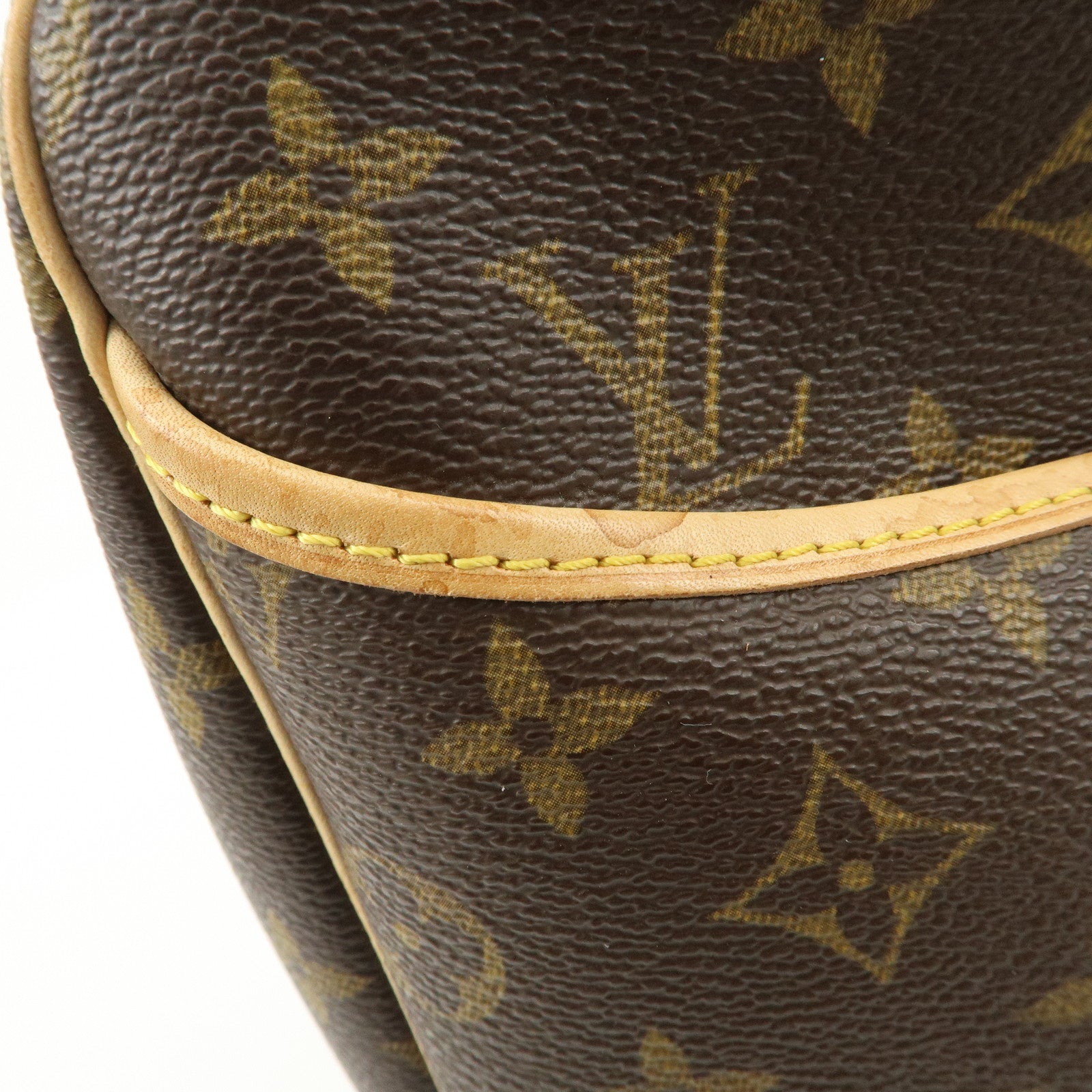 Louis Vuitton Monogram Deauville Hand Bag Brown M47270 Used