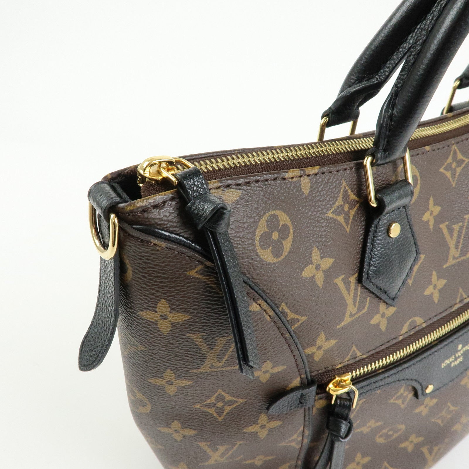 Louis Vuitton Monogram Canvas Leather Tournelle PM 2Way Bag M44057