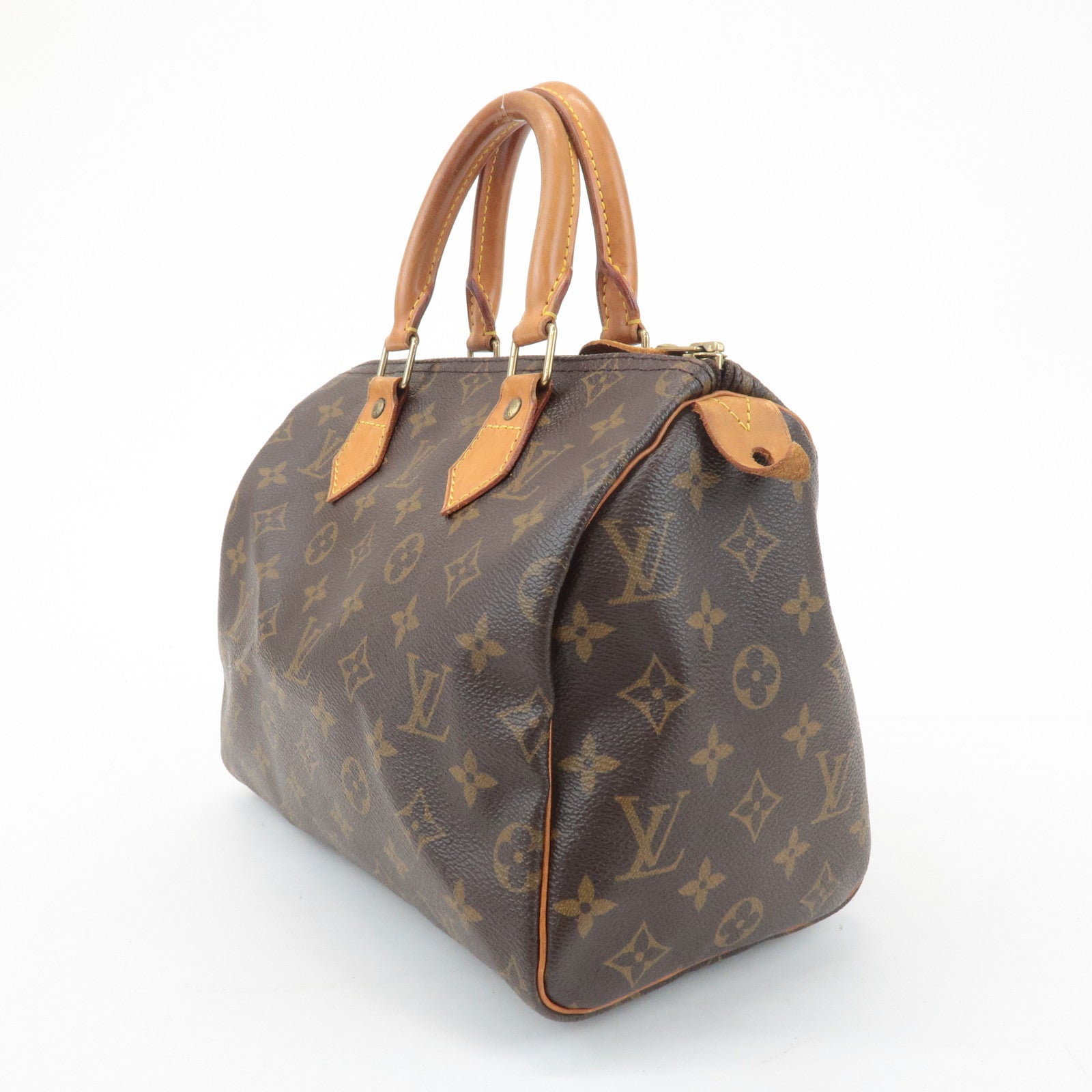 Louis Vuitton Monogram Speedy 25 Hand Bag Boston Bag Brown M41528 Used