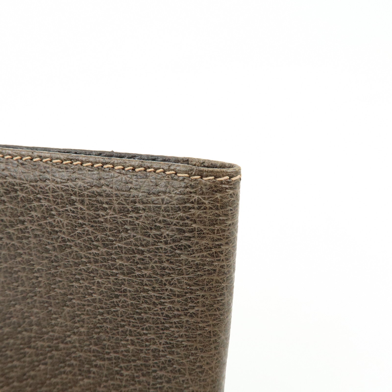 GUCCI Sherry Leather Agenda Cover Planner Cover Passport Case Brown