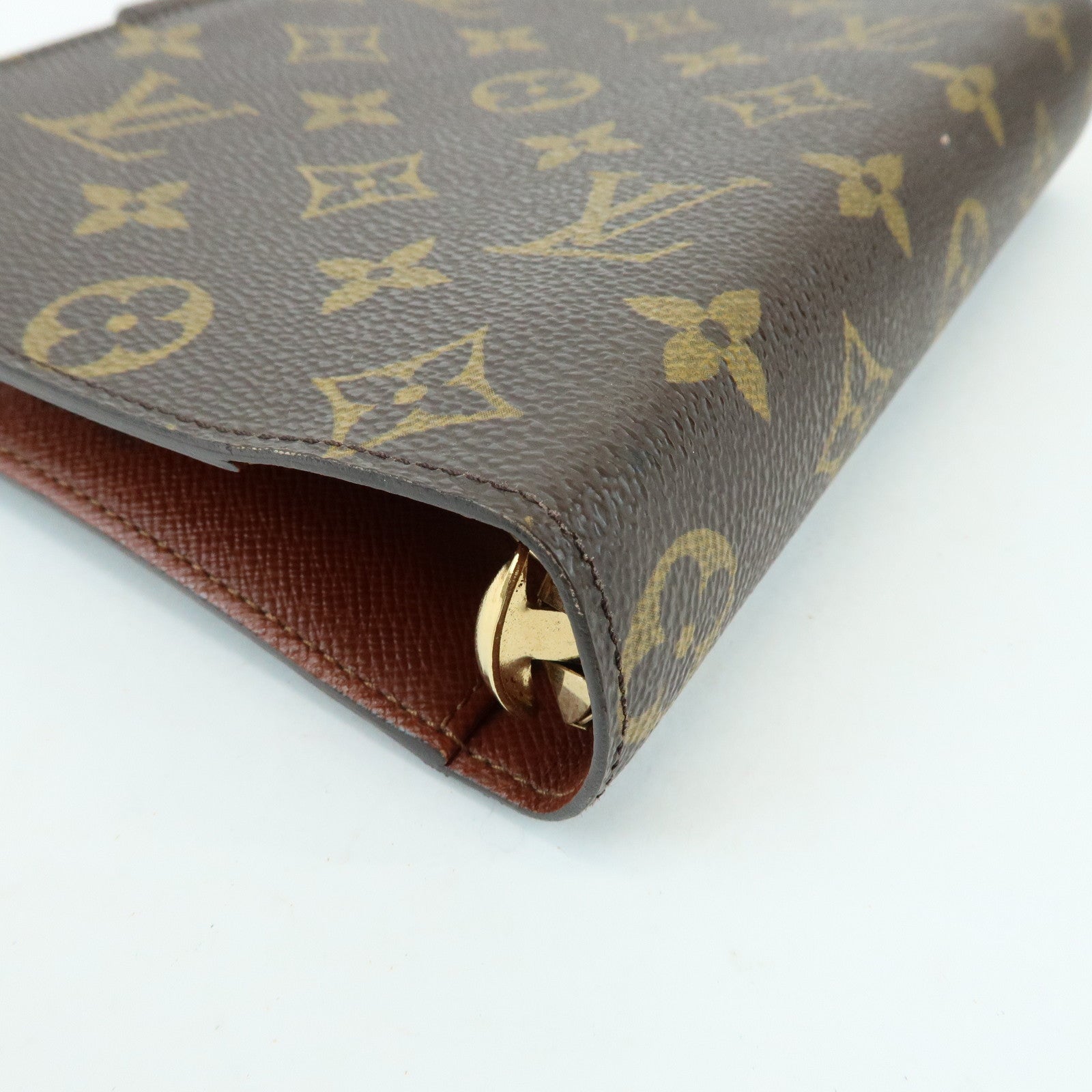 Louis Vuitton Monogram Agenda MM Planner Cover Brown R20105