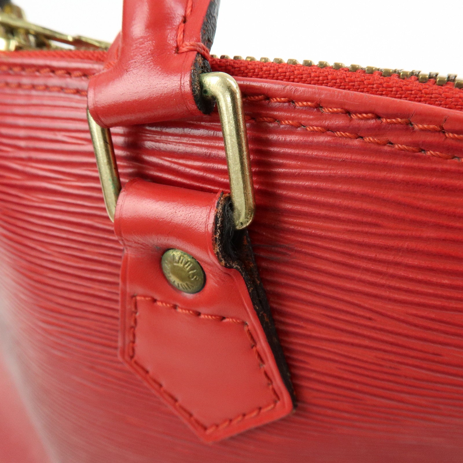 Louis Vuitton Epi Leather Alma Hand Bag Castilian Red M52147