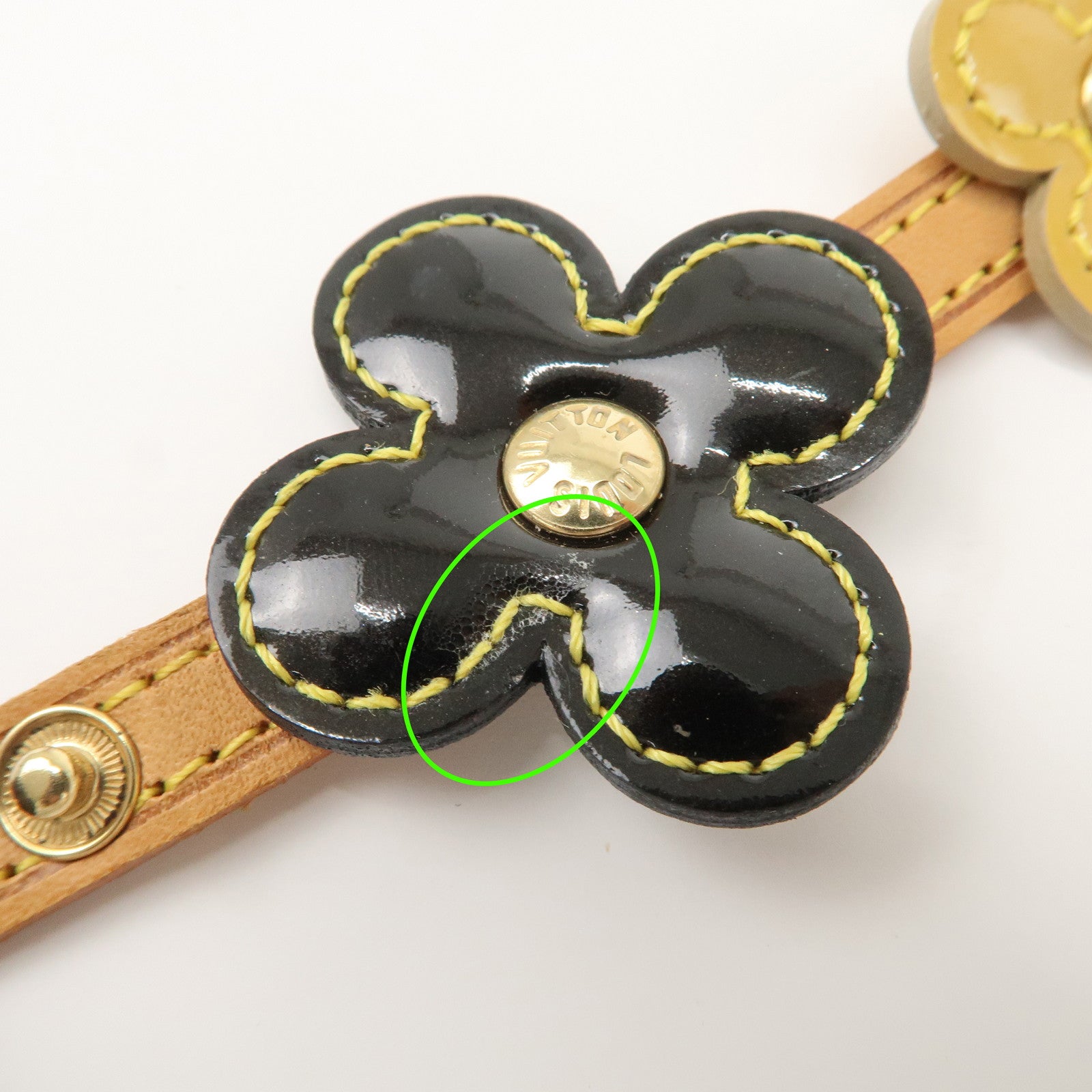 Louis Vuitton Monogram Vernis Flower Lexington Bracelet Brown M92252