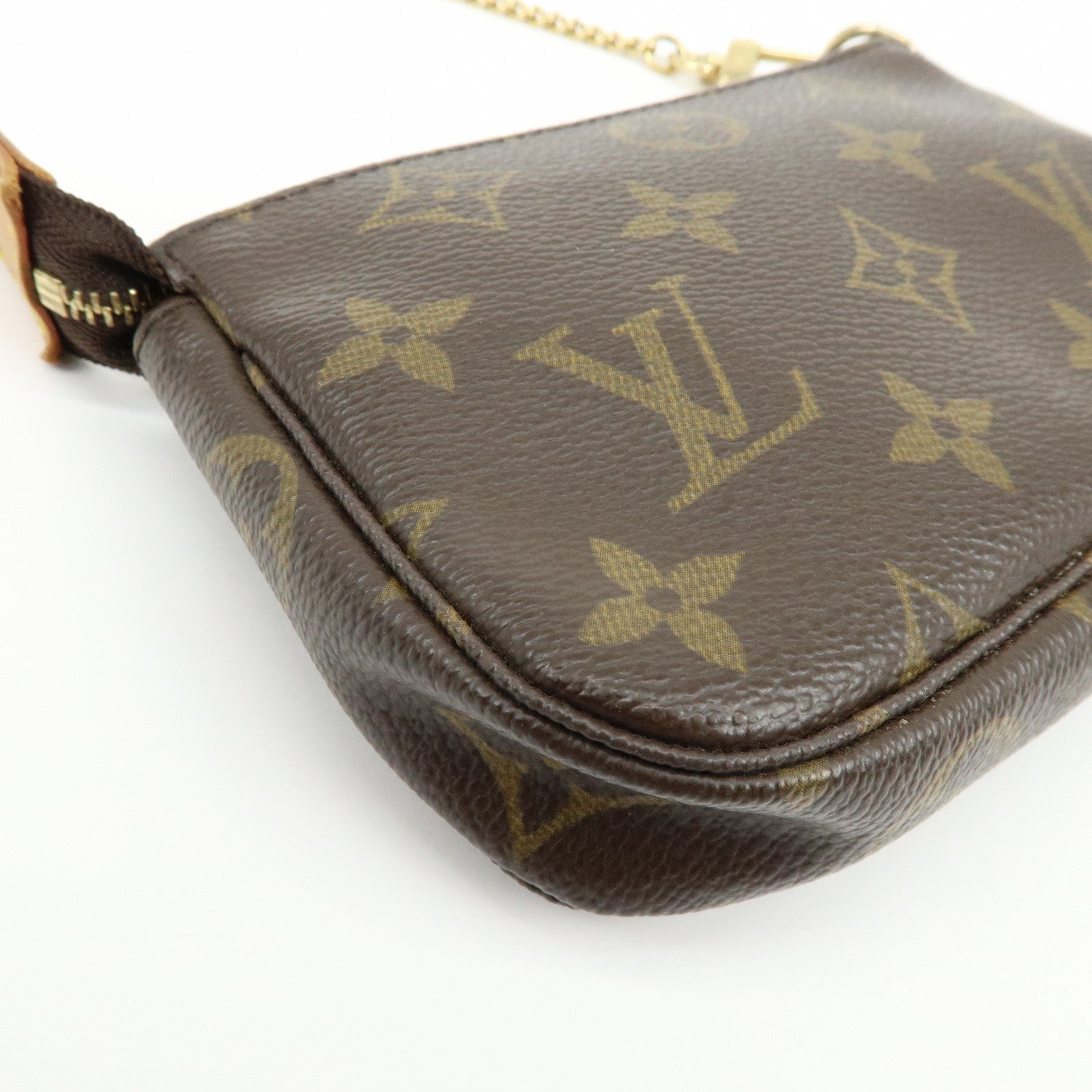 Louis Vuitton Monogram Mini Pochette Accessoires Hand Bag M58009