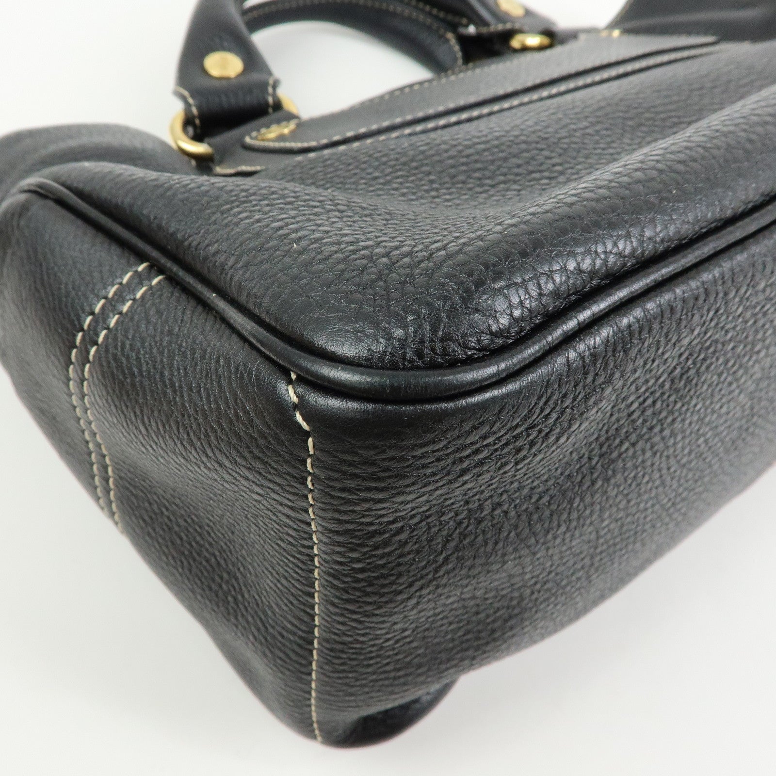 CELINE Leather Boogie Bag Hand Bag Black