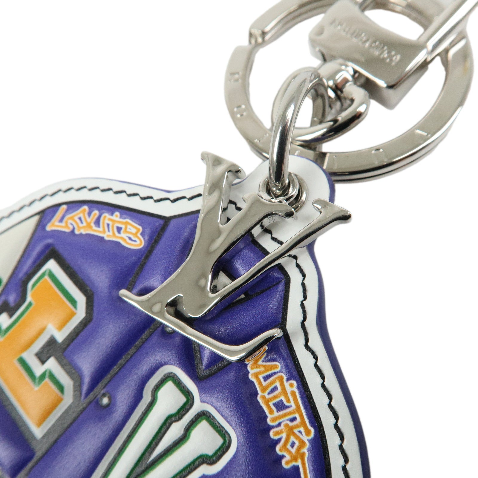 Louis Vuitton Porte Cles LV Varsity Jacket Bag Charm Purple MP3385