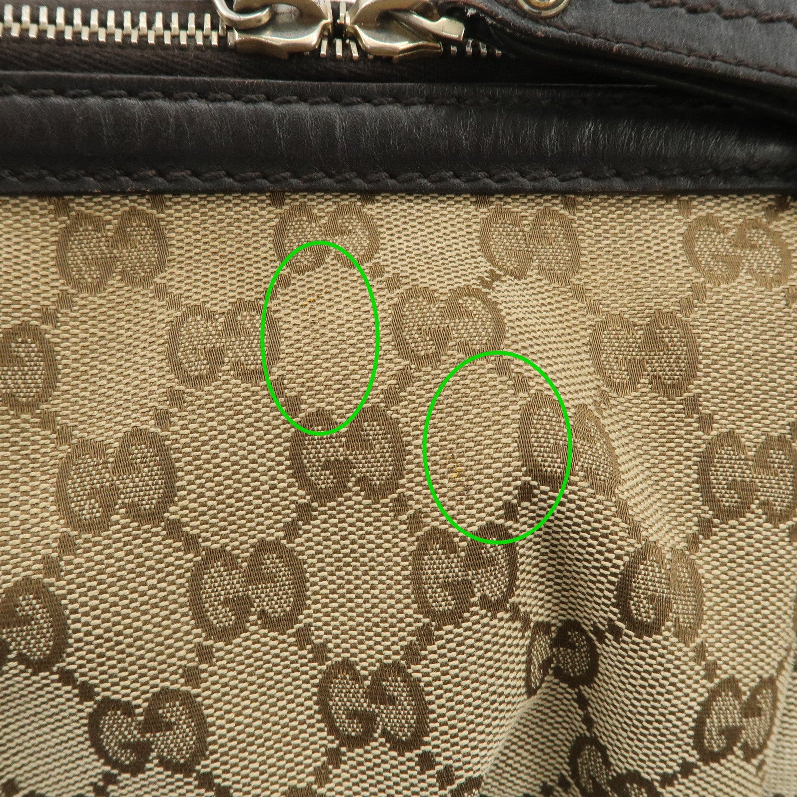 GUCCI Sukey GG Canvas Leather 2Way Tote Bag Beige Dark Brown 285730 Used