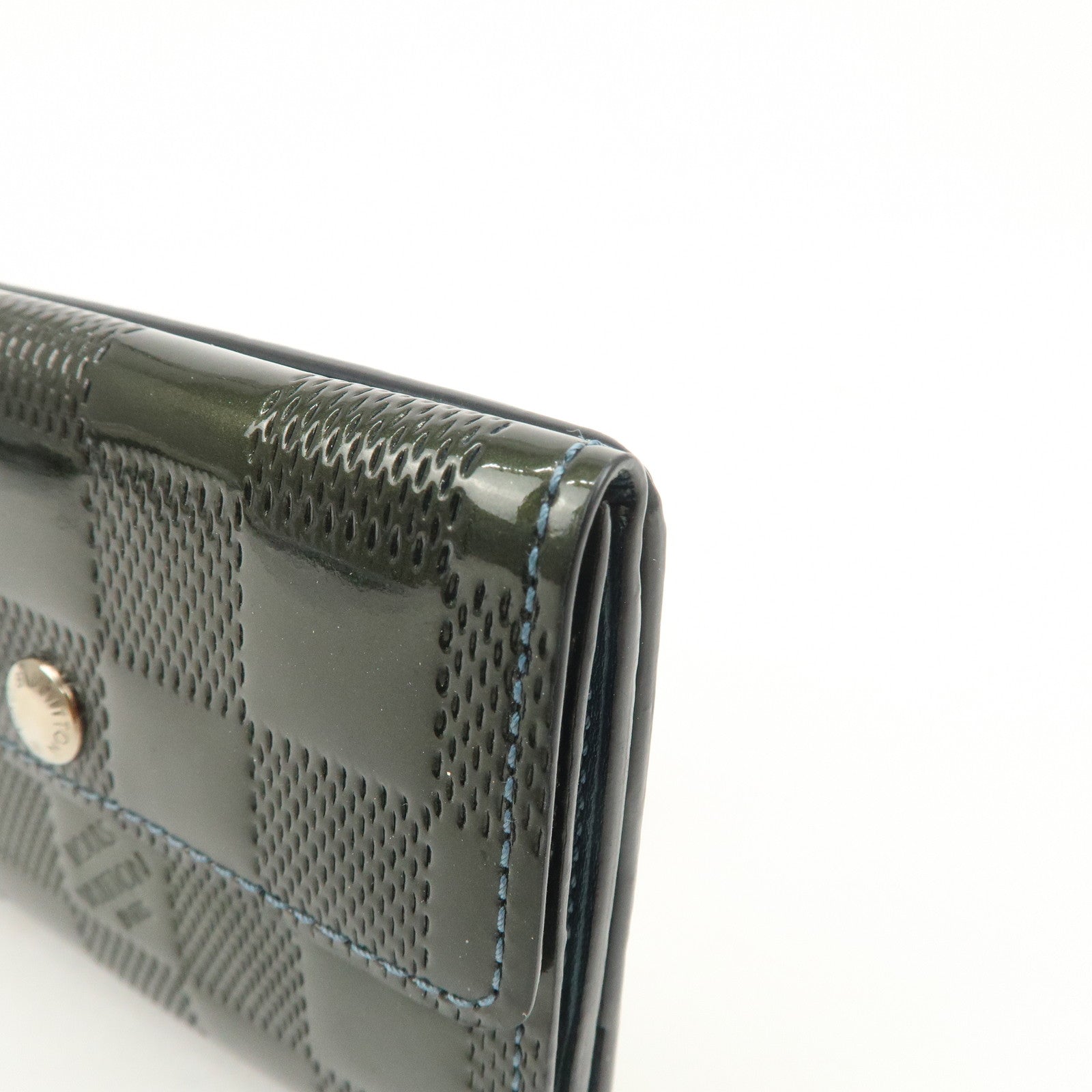Louis Vuitton Damier Vernis Ludlow Coin Case Petrol Blue M92136