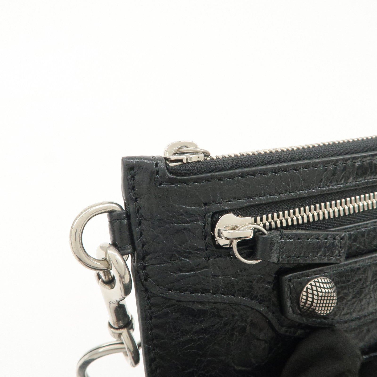 BALENCIAGA Le Cagole Leather Card Holder Fragment Case 764324