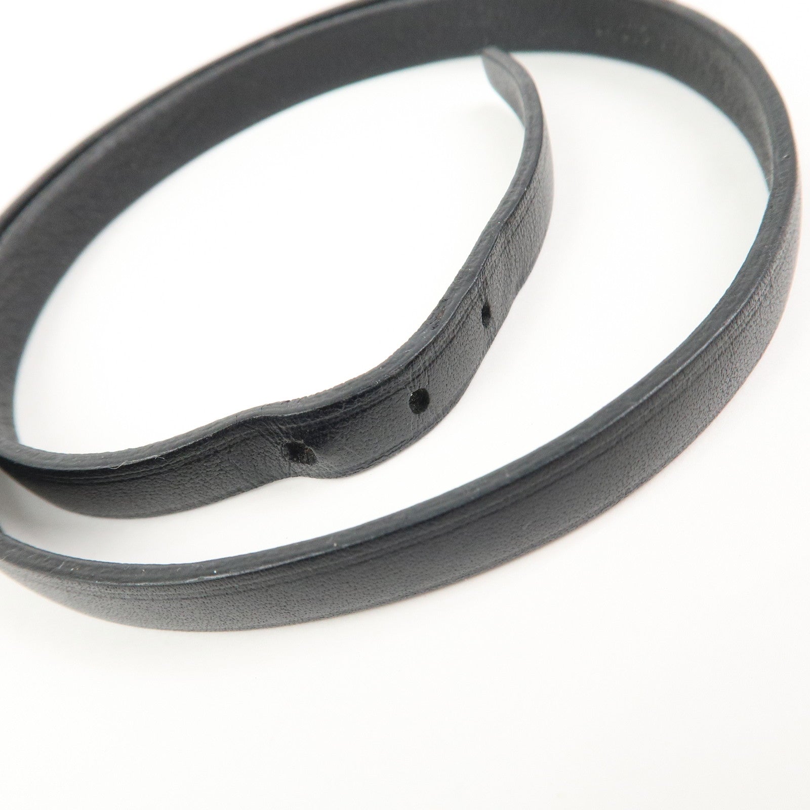 Louis Vuitton Leather Neogram Double Bracelet Black M6257D