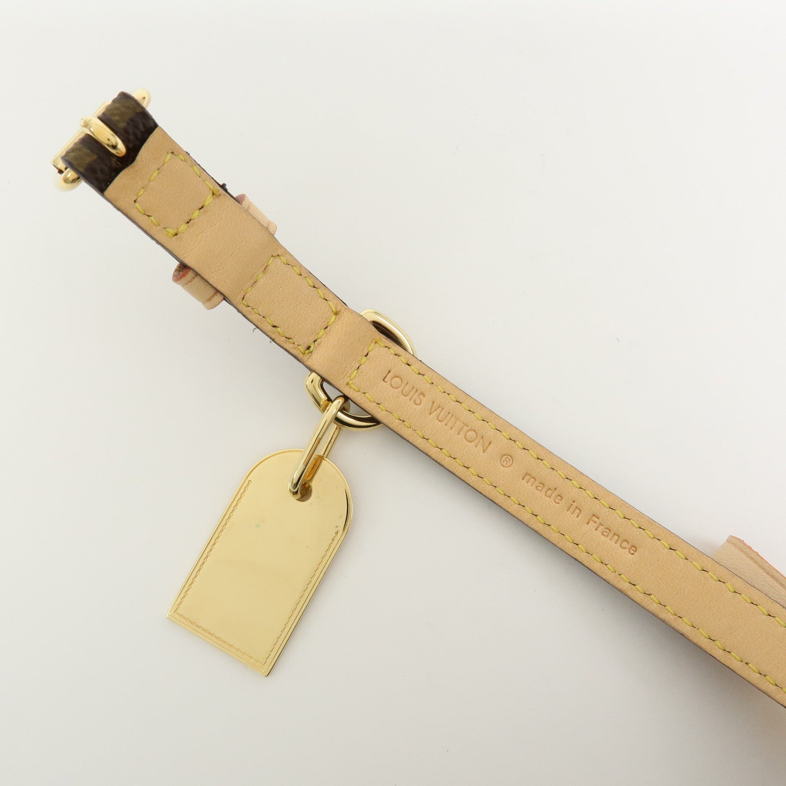 LOUIS VUITTON Monogram Canvas Collier Baxter Dog Collar M58073