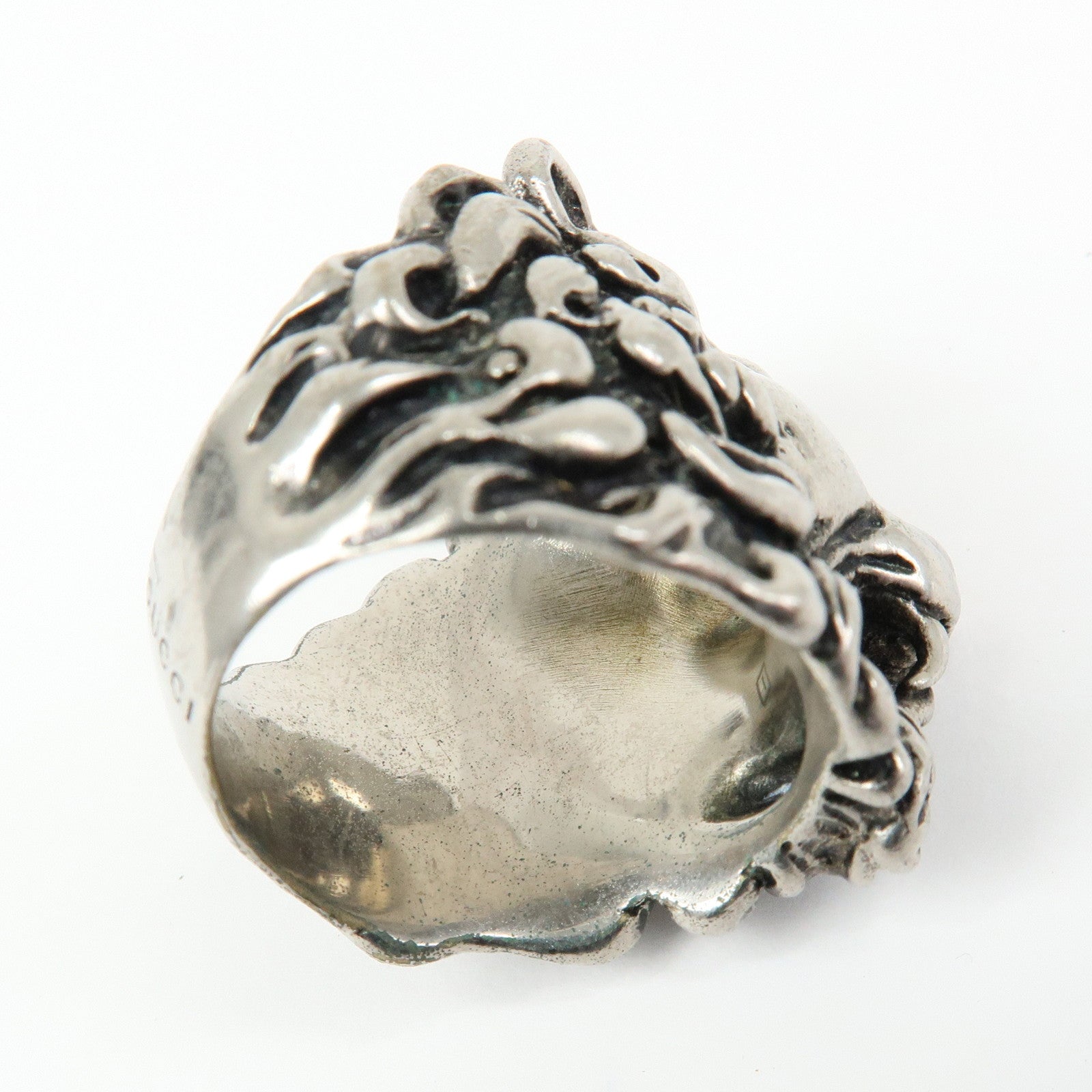 GUCCI Lion Head Metal Ring Silver #19 US9 EU58 HK19