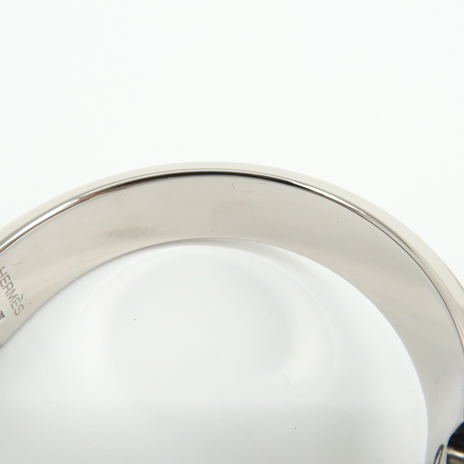 HERMES Clic Clac PM H Logo Metal Bracelet Bangle ▢C Stamped Black