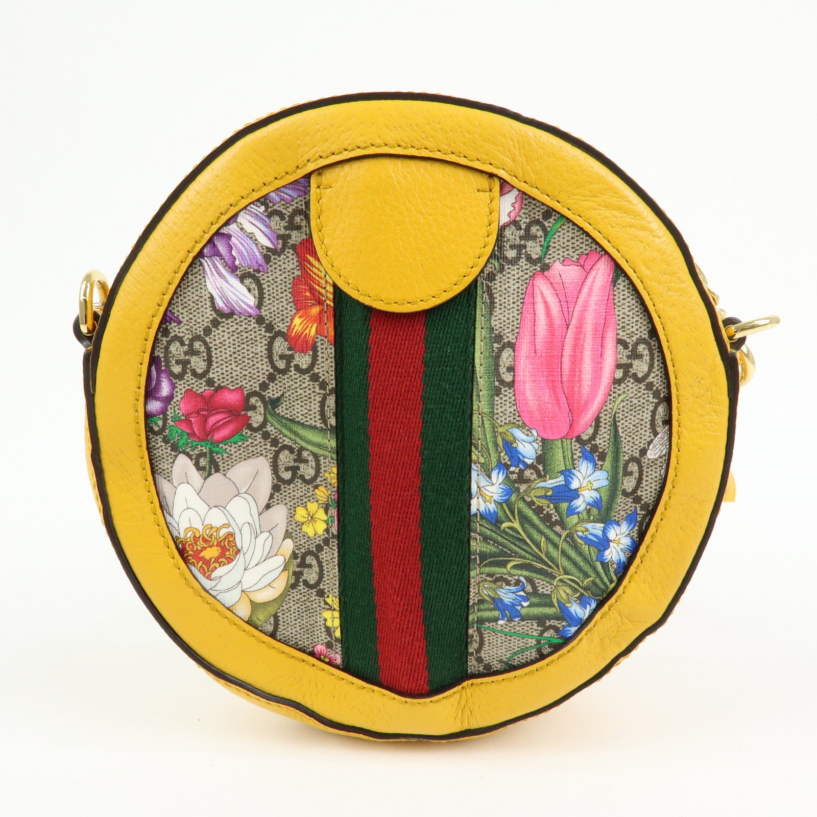 GUCCI Ophidia Sherry Double G Round Mini Chain Shoulder Bag 550618