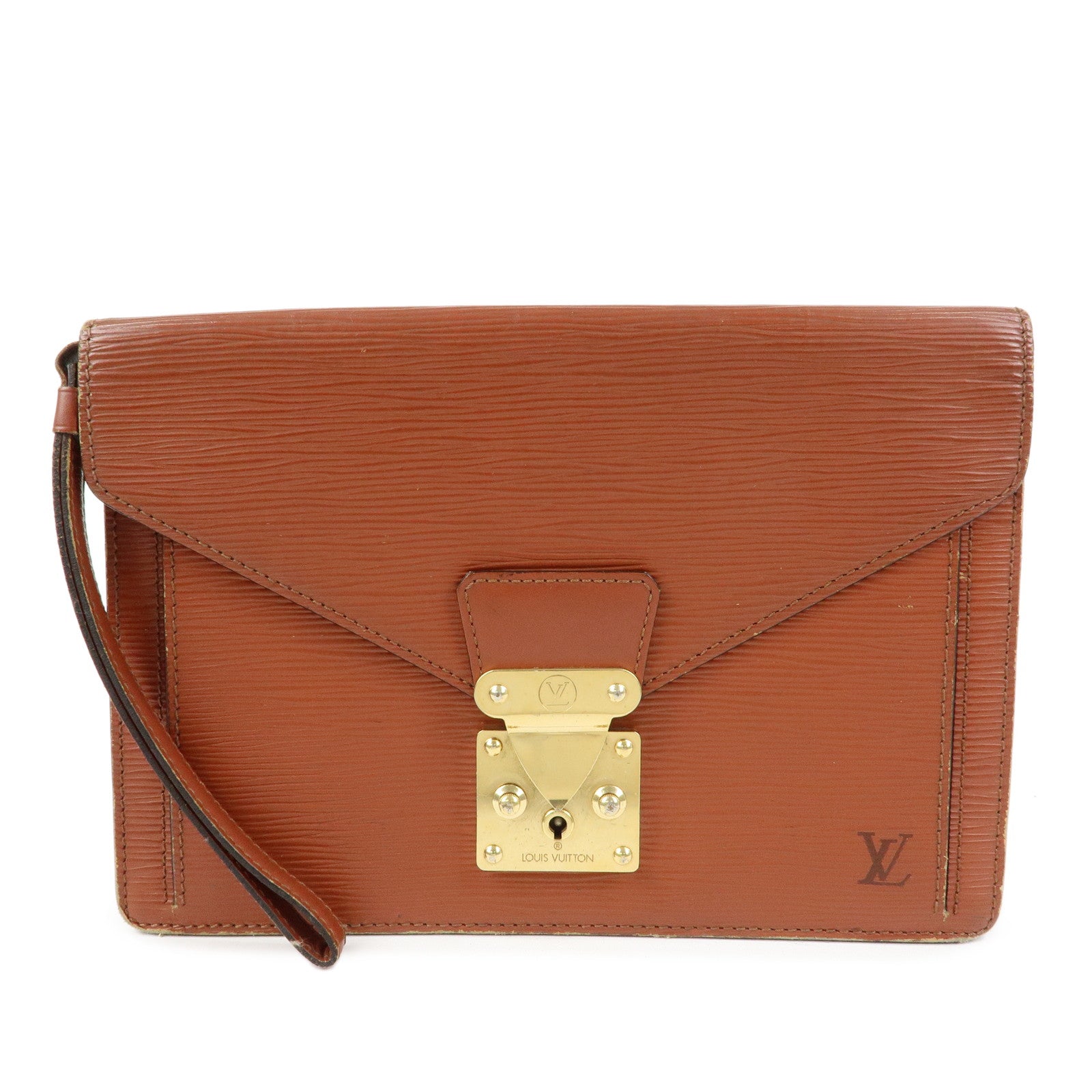 Louis Vuitton Epi Sellier Dragonne Clutch Bag Kenya Brown M52613