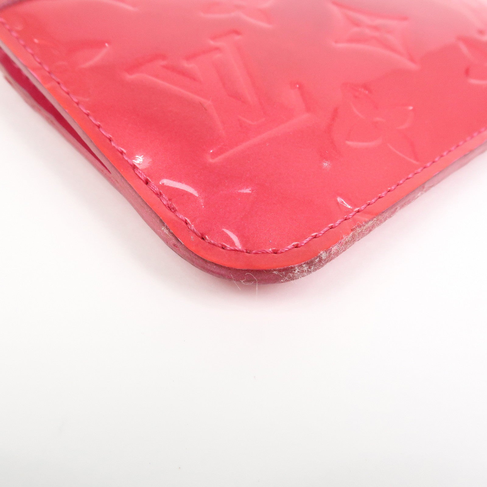 Louis Vuitton Monogram Vernis Leather Pochette Cles NM Pink M93637