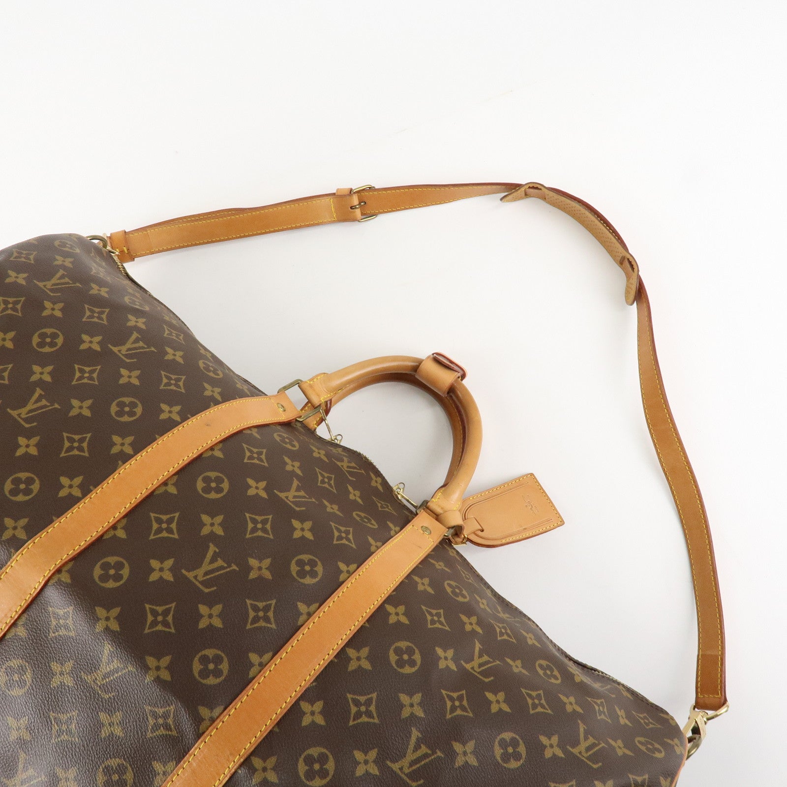 Louis Vuitton Monogram Keep All Bandouliere 60 Bag Brown M41412 Used
