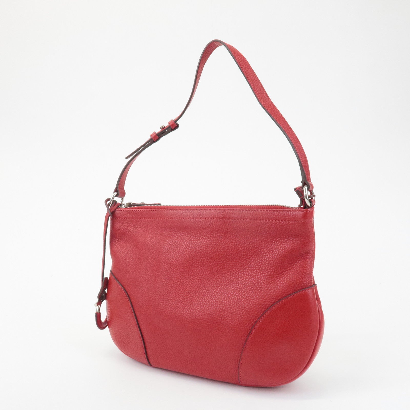 Ferragamo Gancini Leather Shoulder Bag Ferragamo Red Used